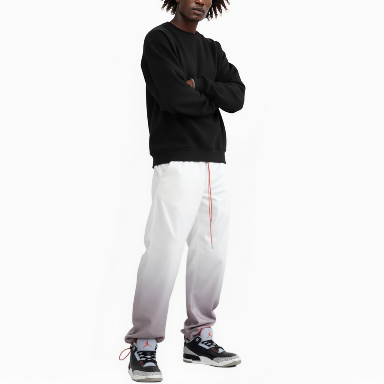 Blank State Men's 3 Stopper Swishy Pants in White Grey