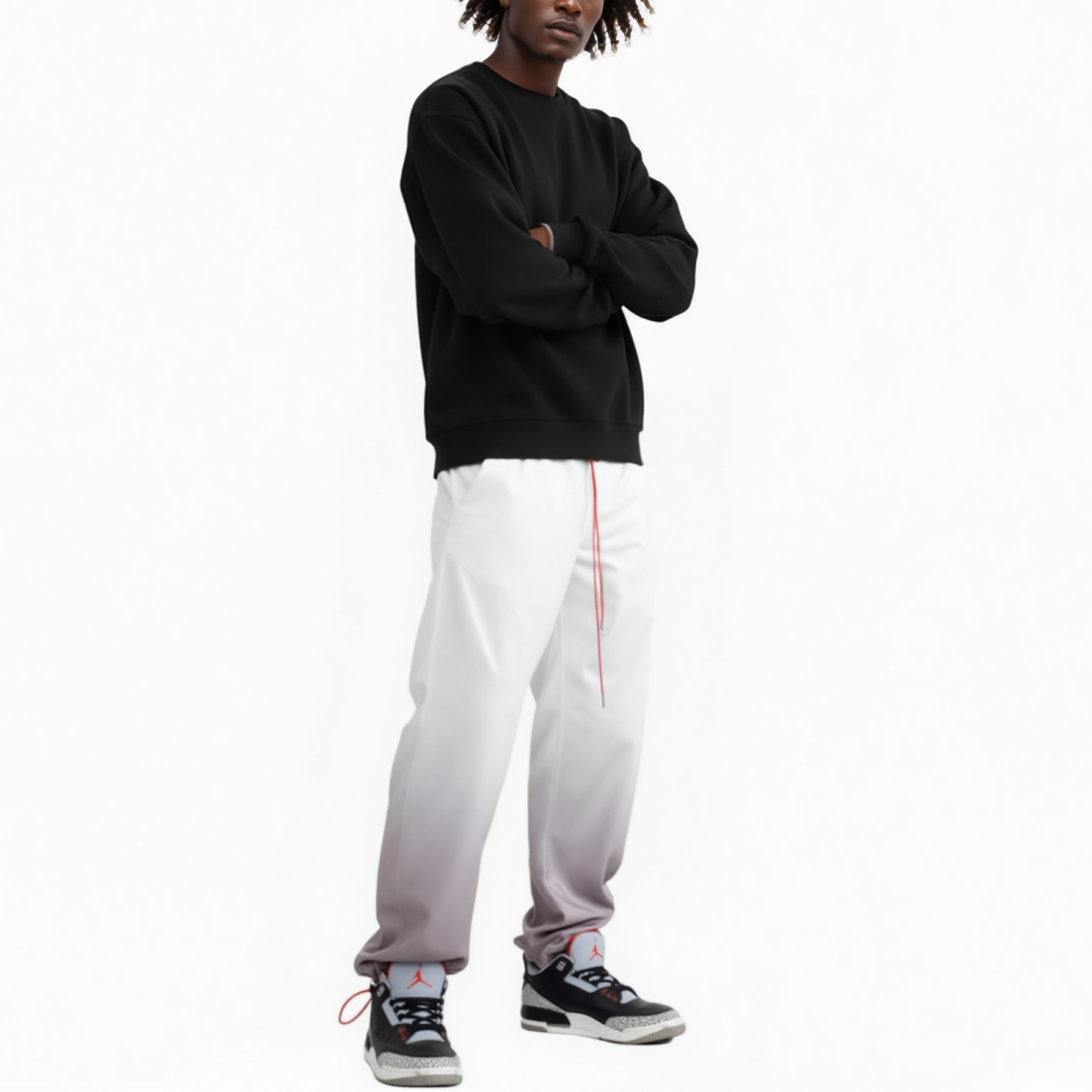 Blank State Men's 3 Stopper Swishy Pants in White Grey