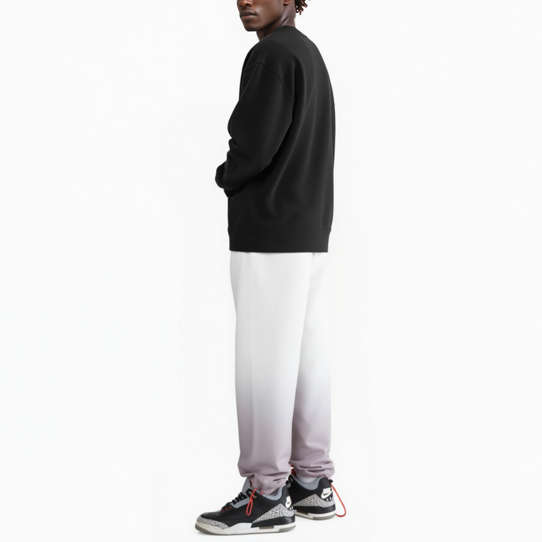 Blank State Men's 3 Stopper Swishy Pants in White Grey