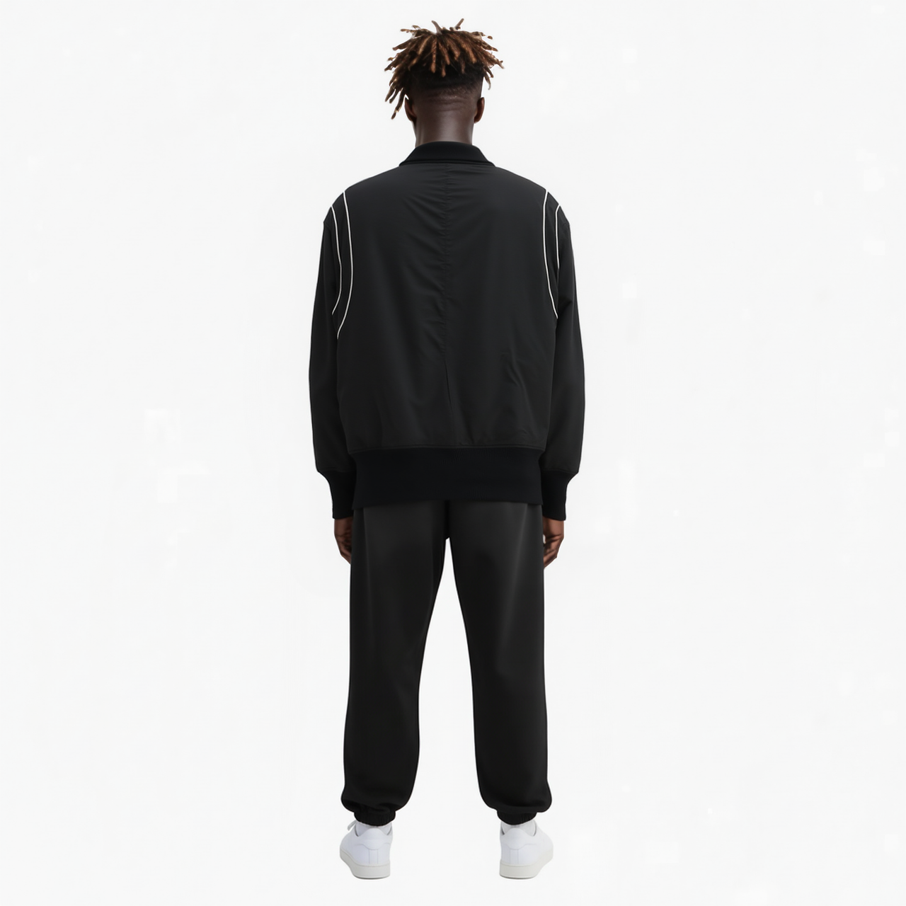 Konus Men's Oversize Bomber Jacket in Black