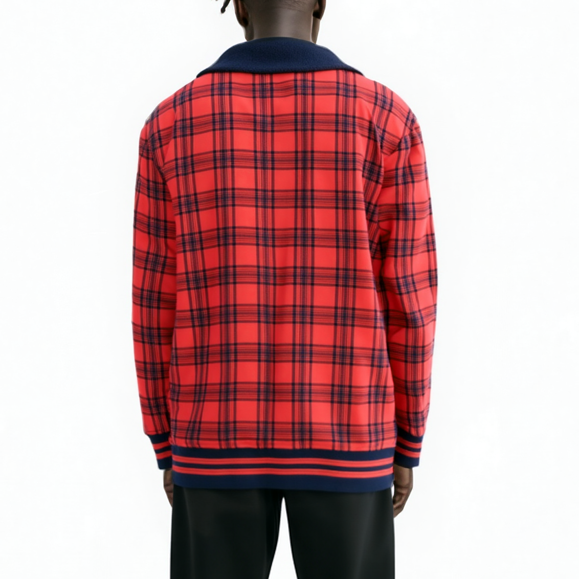 Konus Men's Sherpa Collar MA2 Jacket in Red