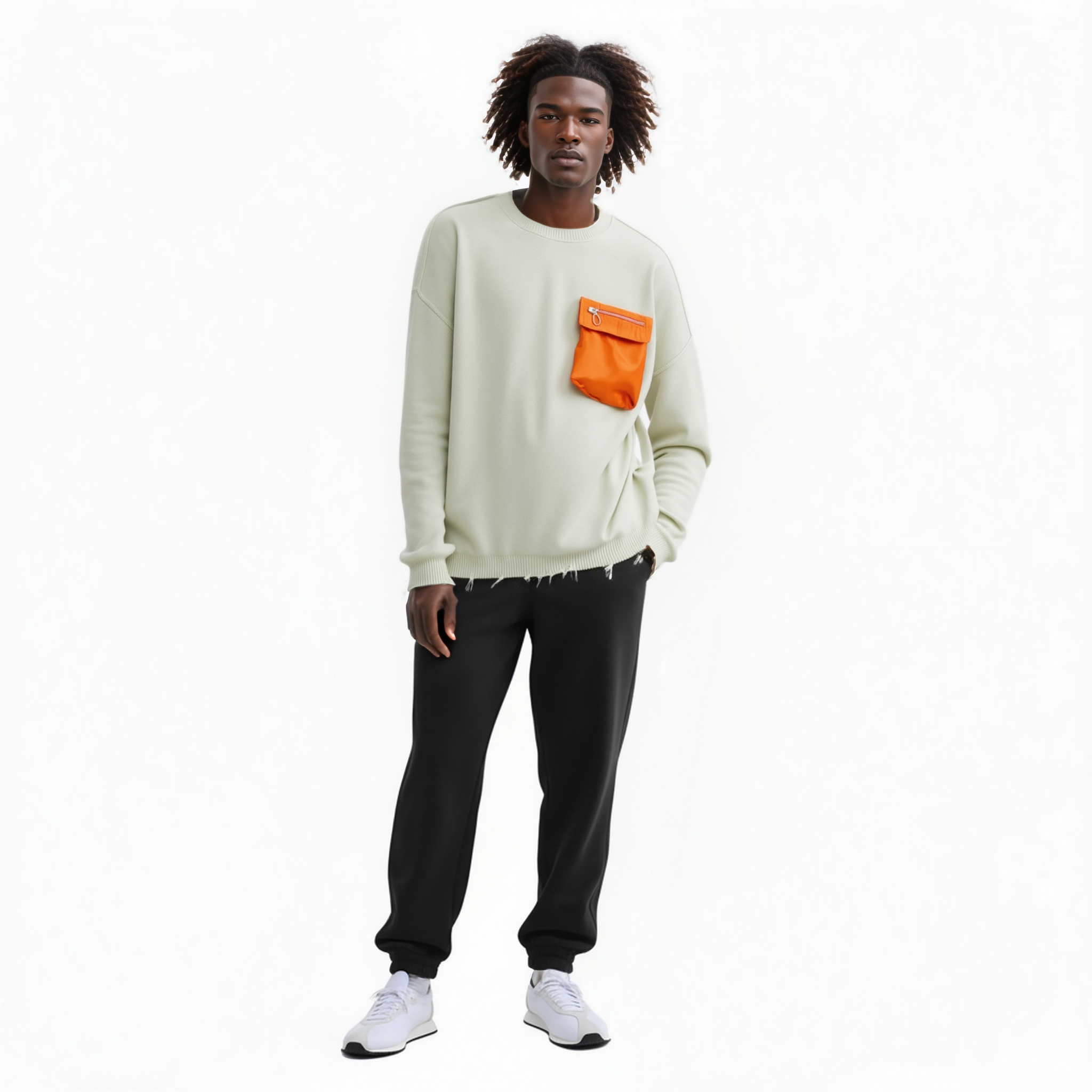Konus Men's Oversize Sweater in Green