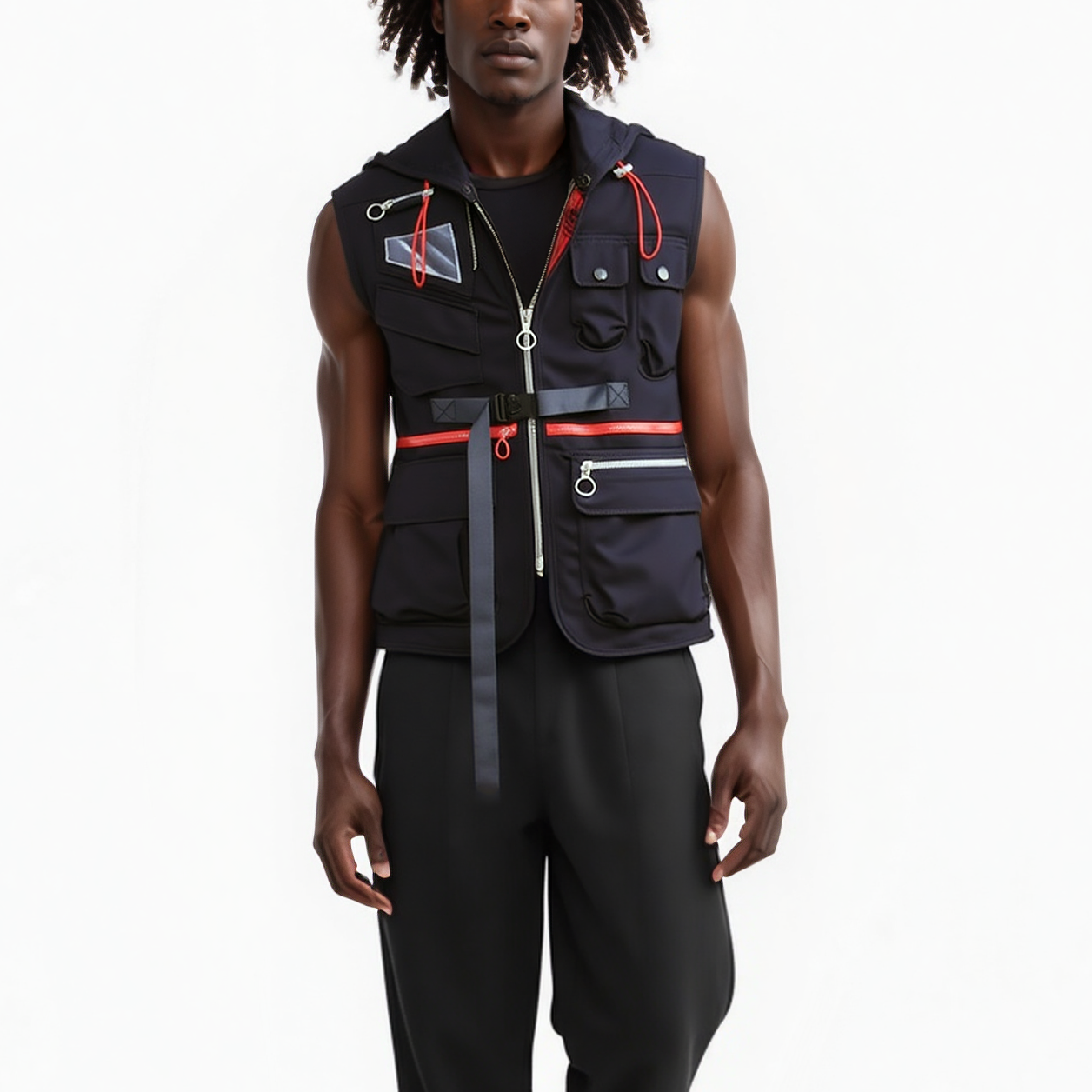 Konus Men's Utility Fashion Vest in Black