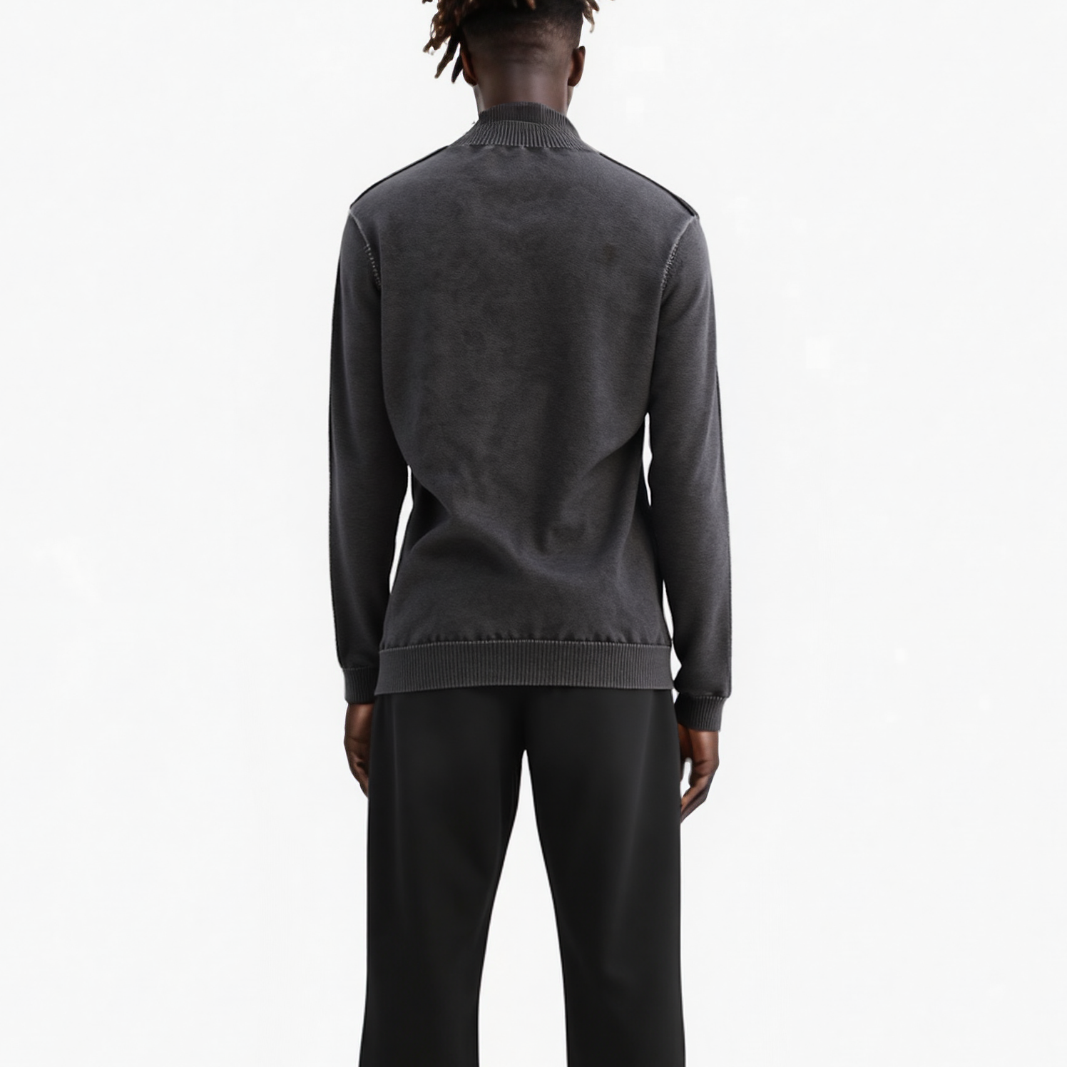 Men's Scorpion Turtle Neck Sweater in Black