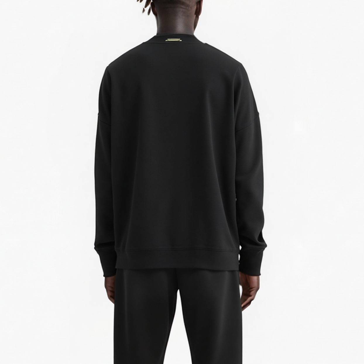 Men's Sweatshirt Reflective Tape Sweatshirt in Black