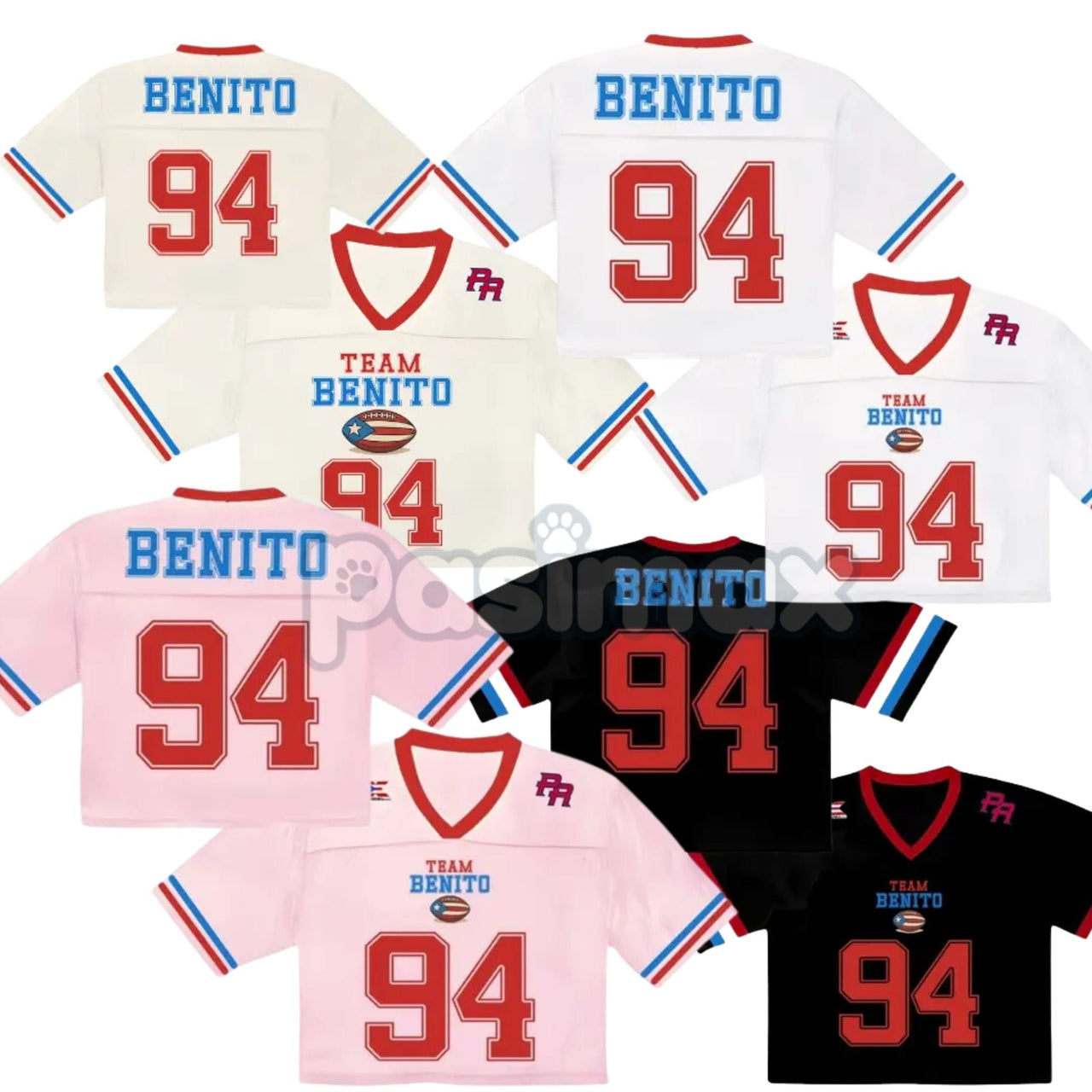 Team Benito Puerto Rico Crop Top Football Jersey – Bad Bunny Inspired Unisex Mesh Tee, PR Flag Streetwear Shirt