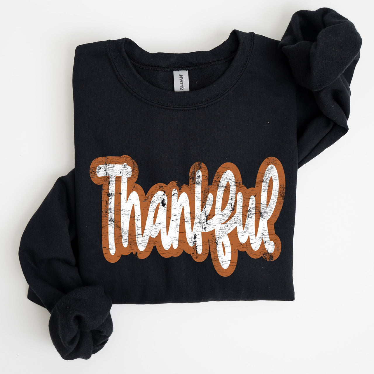 Thankful Thanksgiving Positivity Mental Health Vintage Wellness Message Sweatshirt