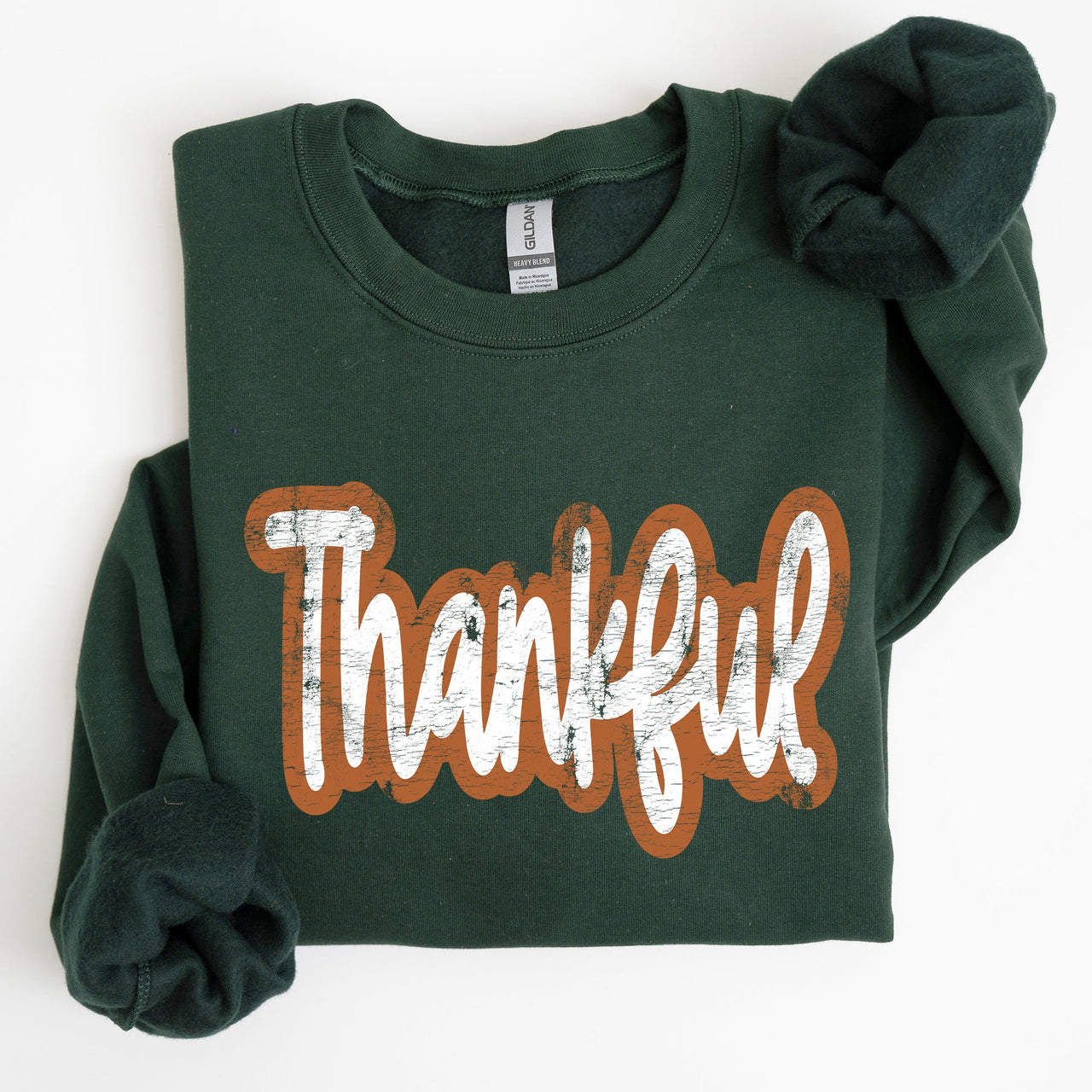 Thankful Thanksgiving Positivity Mental Health Vintage Wellness Message Sweatshirt