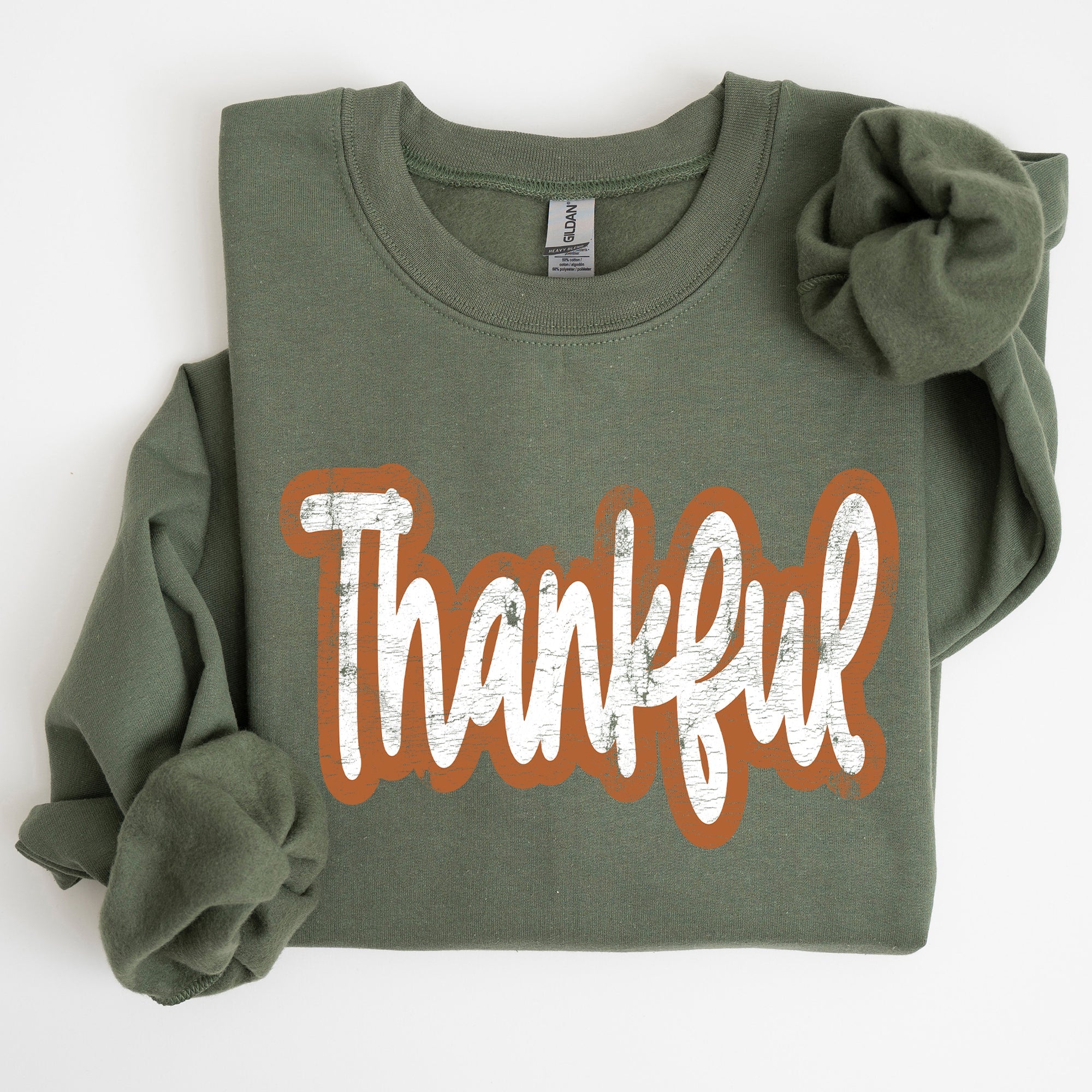 Thankful Thanksgiving Positivity Mental Health Vintage Wellness Message Sweatshirt