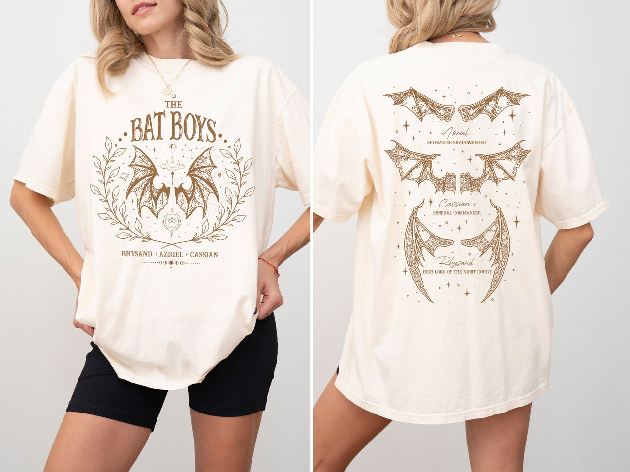 The Bat Boys ACOTAR Romantasy SJM Velaris Rhysand Azriel Cassian Comfort Colors Tee