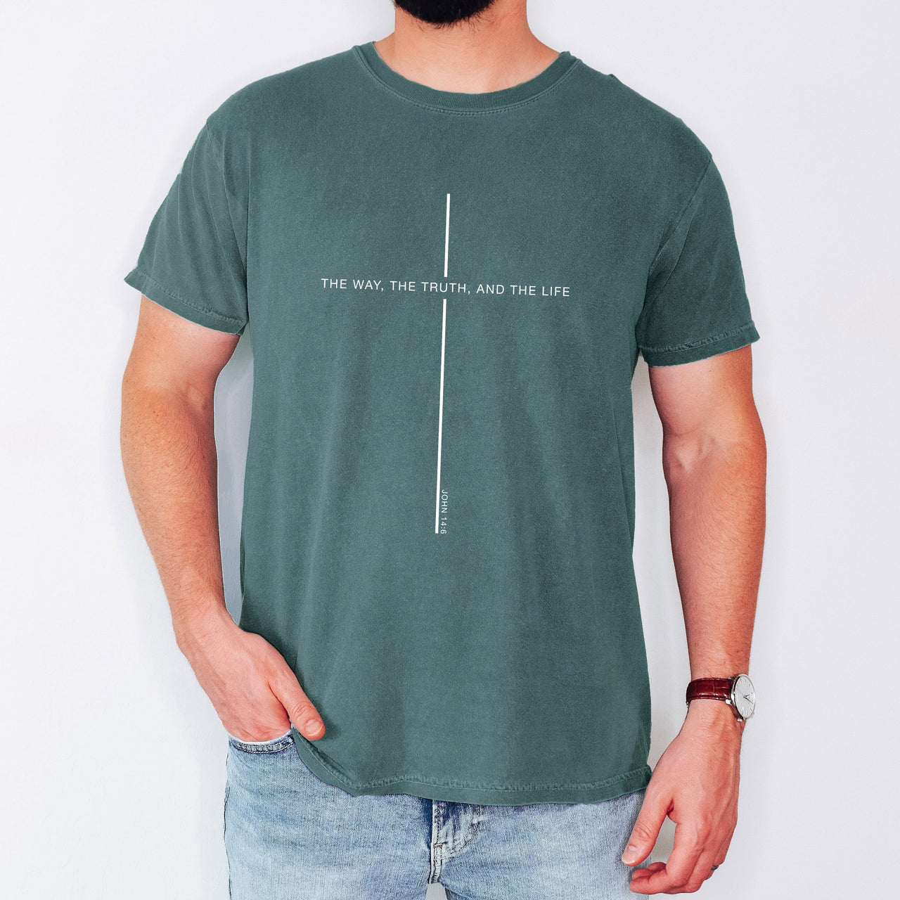 The Way The Truth The Life John Faith Gospel Christian Jesus Religious Comfort Colors Tee
