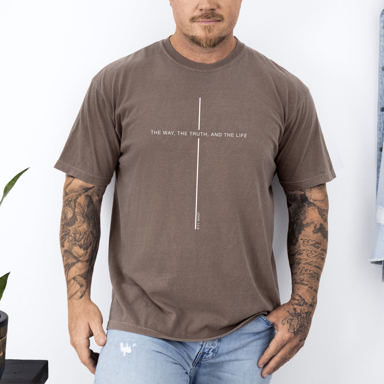 The Way The Truth The Life John Faith Gospel Christian Jesus Religious Comfort Colors Tee