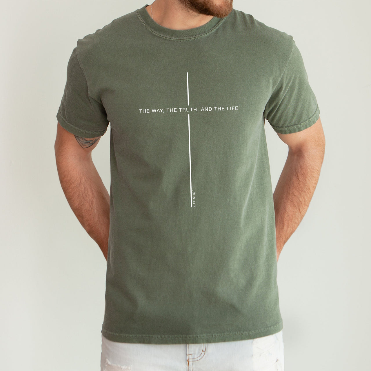 The Way The Truth The Life John Faith Gospel Christian Jesus Religious Comfort Colors Tee