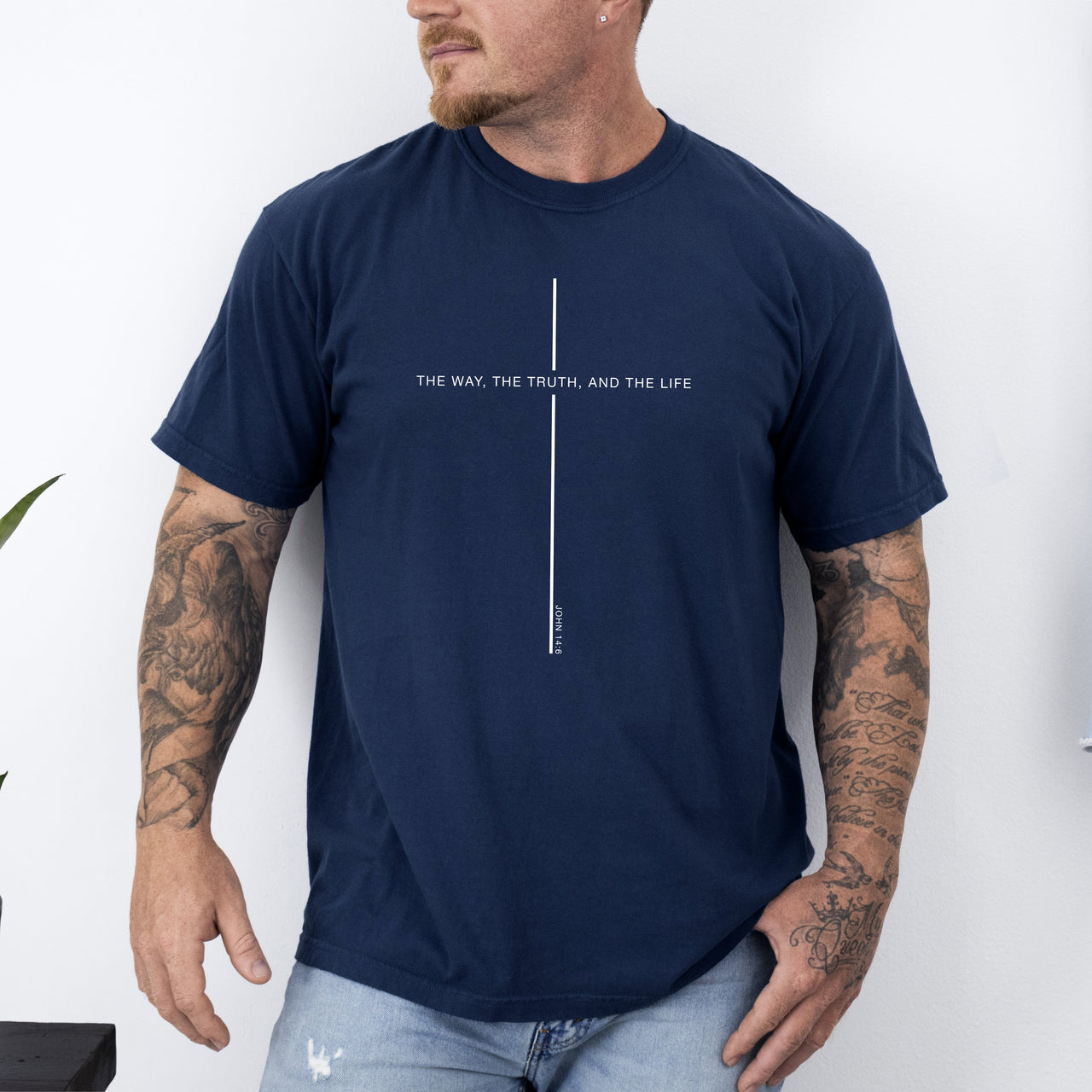 The Way The Truth The Life John Faith Gospel Christian Jesus Religious Comfort Colors Tee