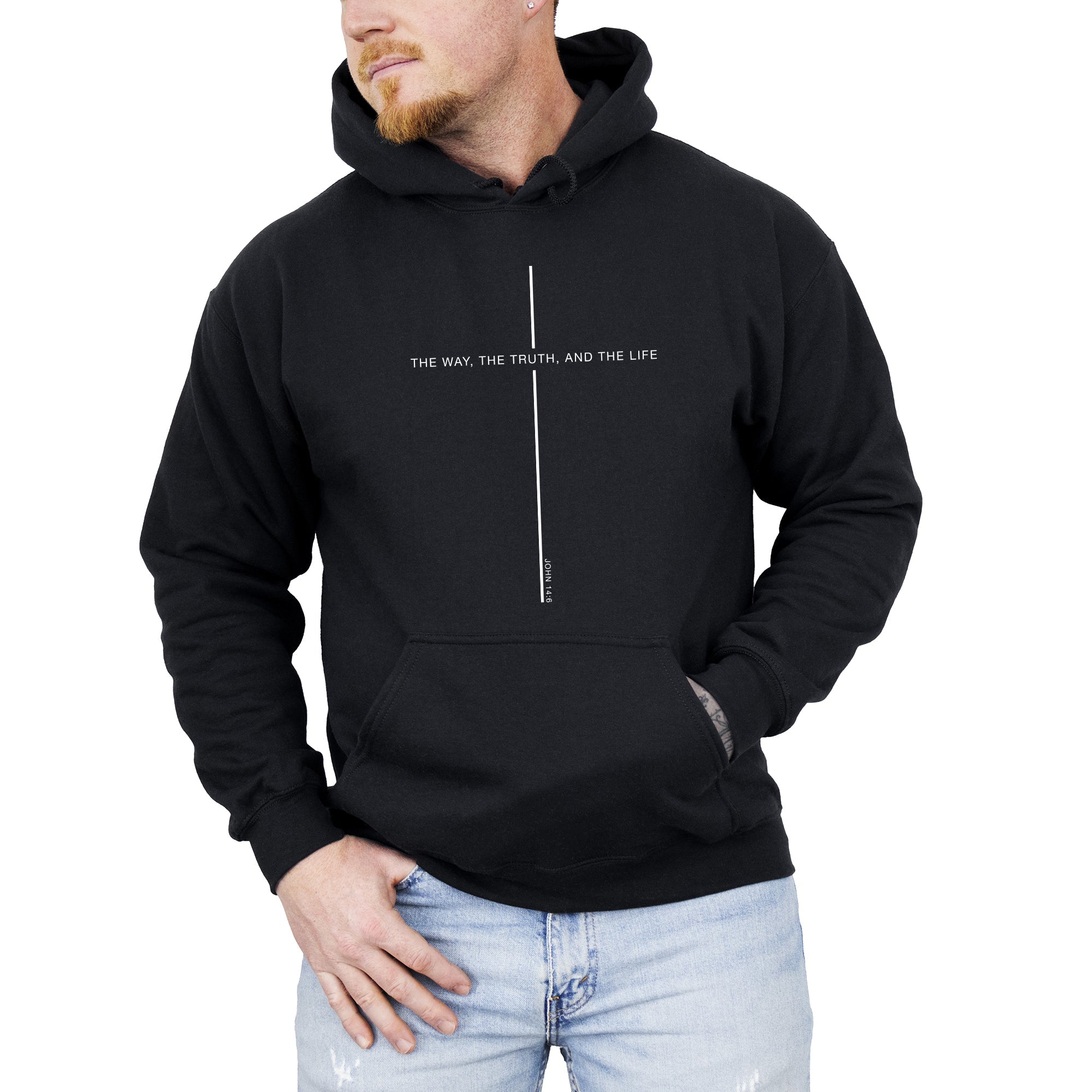 The Way The Truth The Life John Faith Christian Jesus Gospel Bible Verse Faith-Based Hoodie