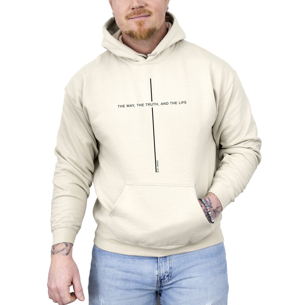 The Way The Truth The Life John Faith Christian Jesus Gospel Bible Verse Faith-Based Hoodie