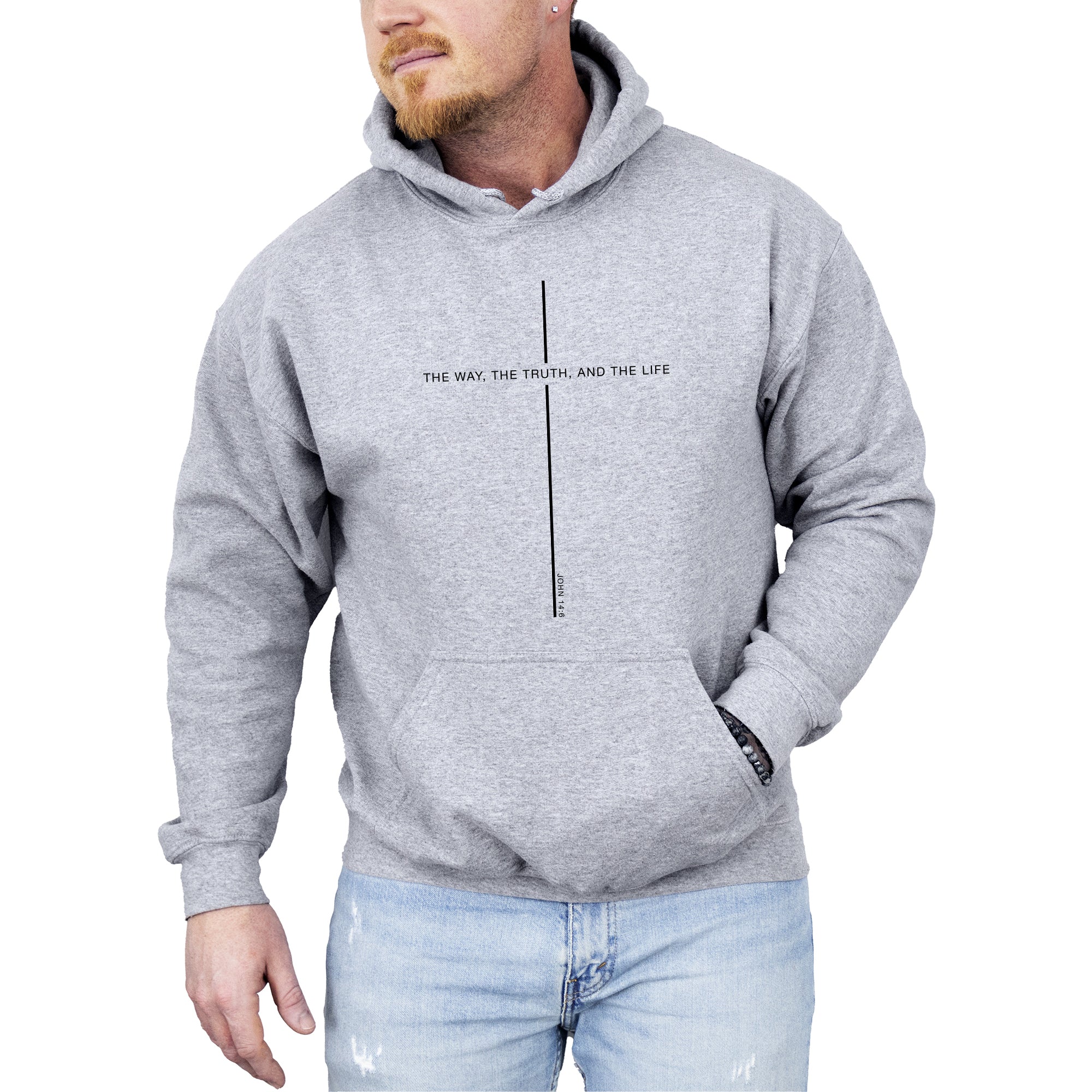 The Way The Truth The Life John Faith Christian Jesus Gospel Bible Verse Faith-Based Hoodie