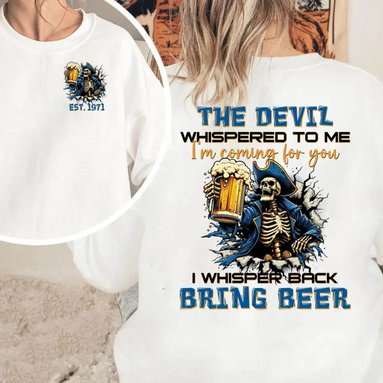 The Devil I'm Coming For You Gen X Sweatshirt – Personalized Year 1965-1980