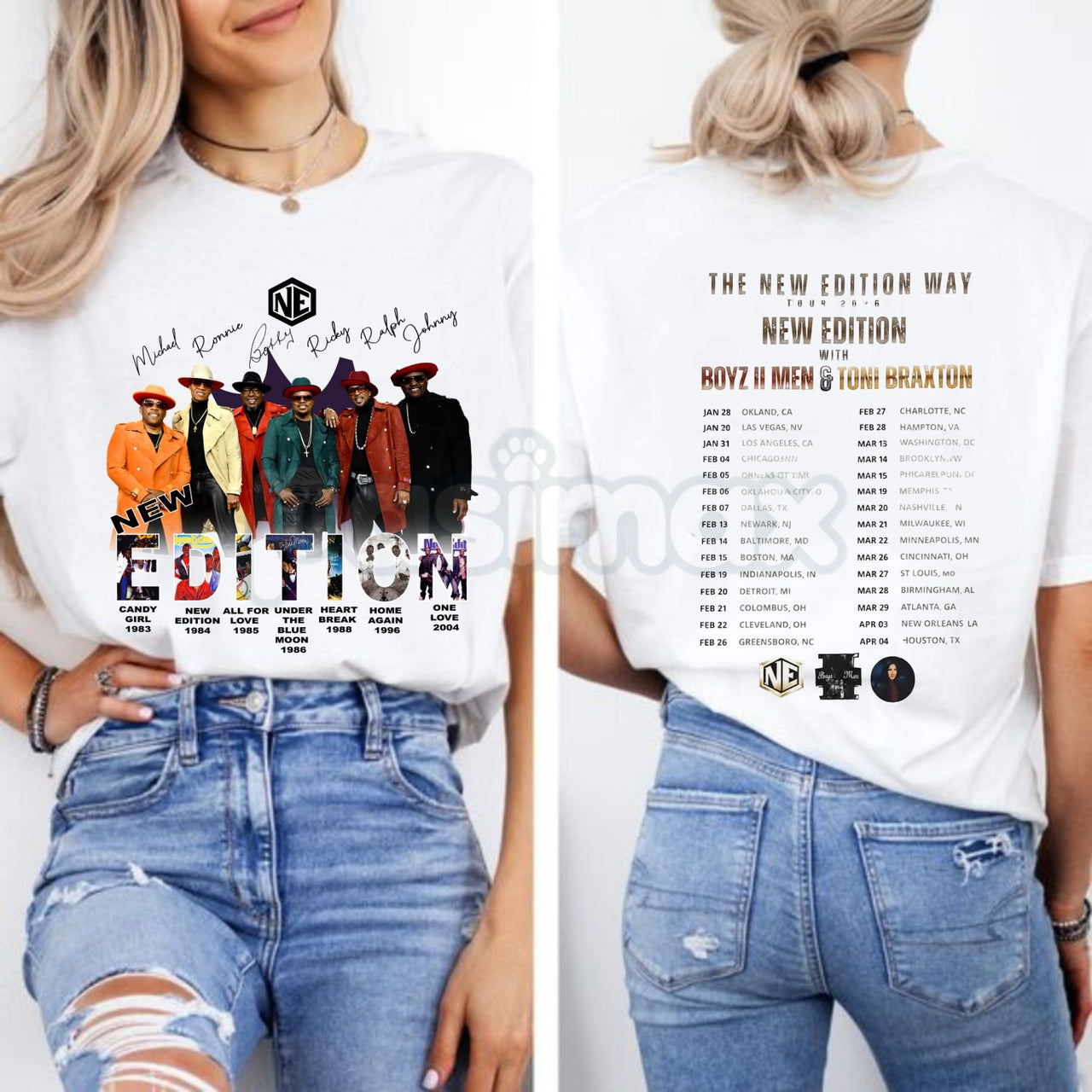 The New Edition Way 2026 Tour T-Shirt - Official NE Concert Merch, Legacy R&B Group Graphic Tee, 2026 Reunion Tour Fan Apparel, Classic 80s/90s Soul Music Shirt