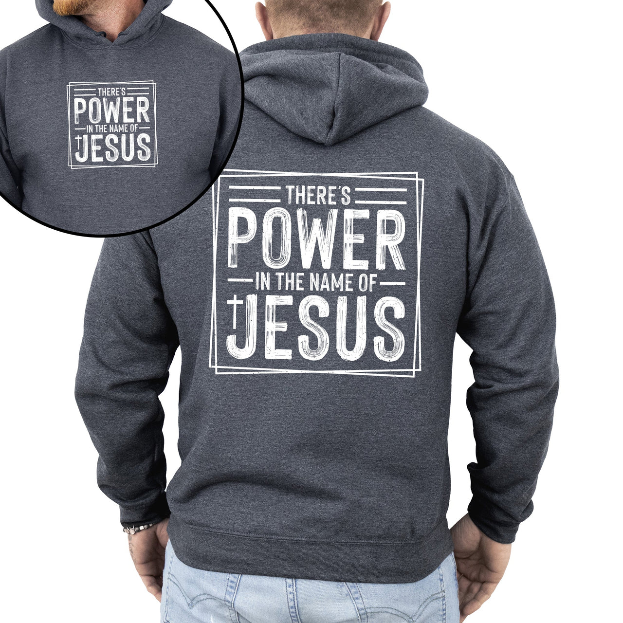 There's Power In The Name Of Jesus Christian Religious Faith Gospel Hooded Sweatshirt