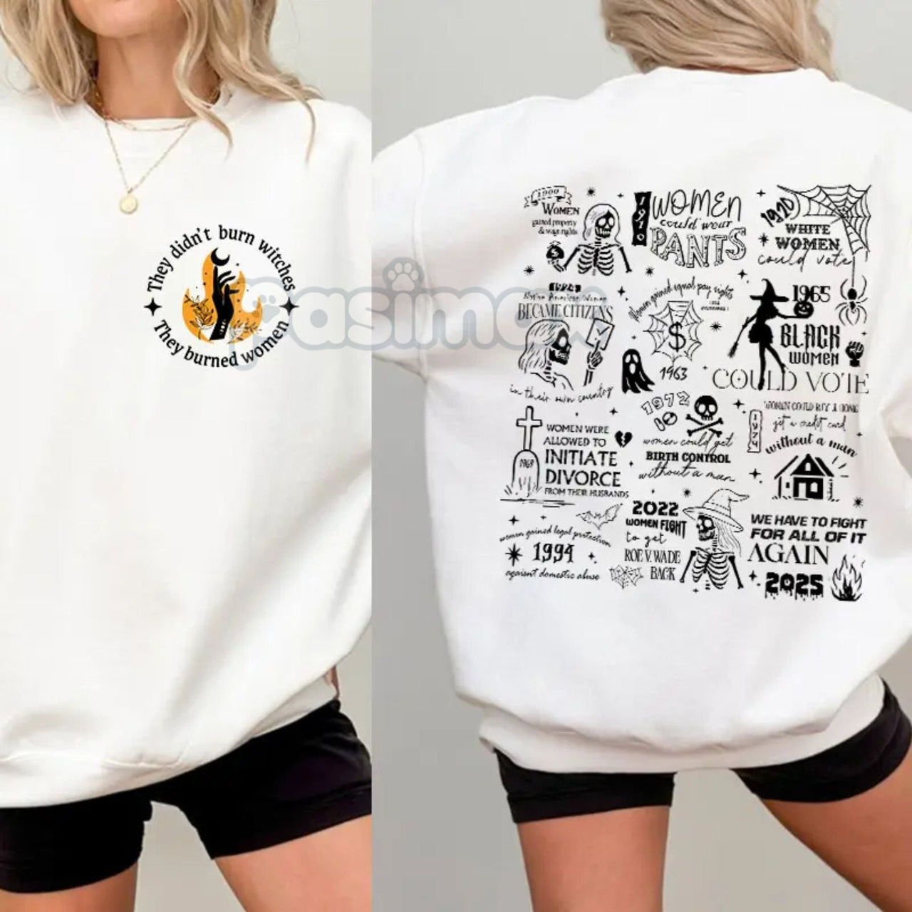 They Didn't Burn Witches They Burned Women Sweatshirt – Feminist Halloween Top