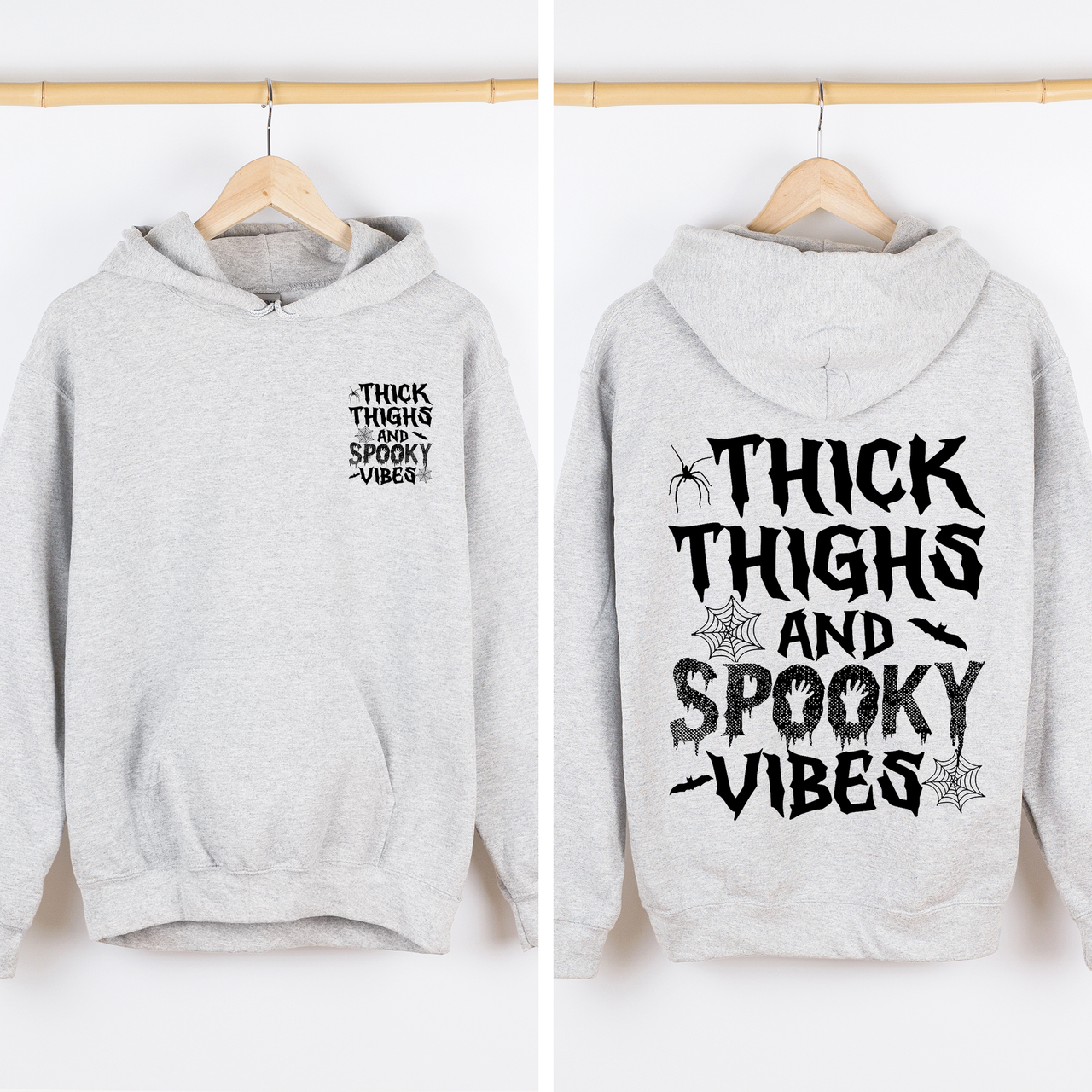 Reading Ghost Library Theme With Double Front And Back Print For Spooky Season Graphic Hoodie