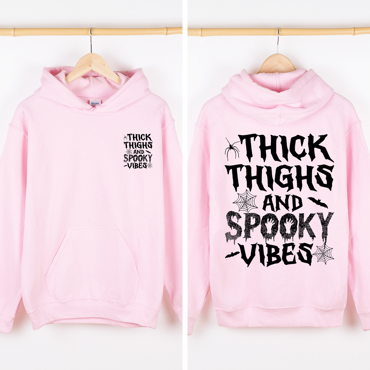 Reading Ghost Library Theme With Double Front And Back Print For Spooky Season Graphic Hoodie