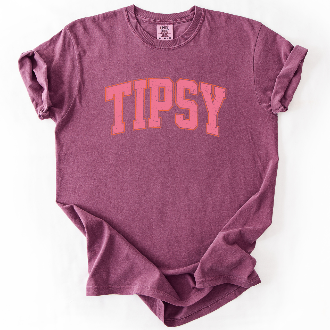 Tipsy Varsity Beach Sunshine Sarcastic Summer Vibe Edition Deluxe Comfort Colors Tee