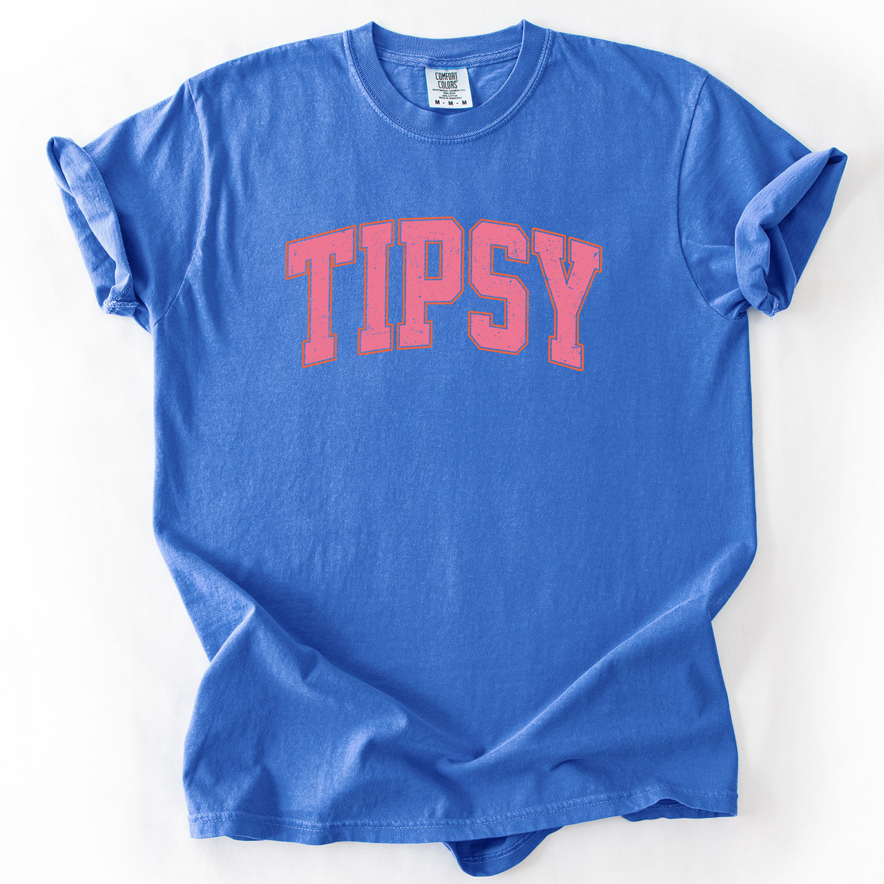 Tipsy Varsity Beach Sunshine Sarcastic Summer Vibe Edition Deluxe Comfort Colors Tee