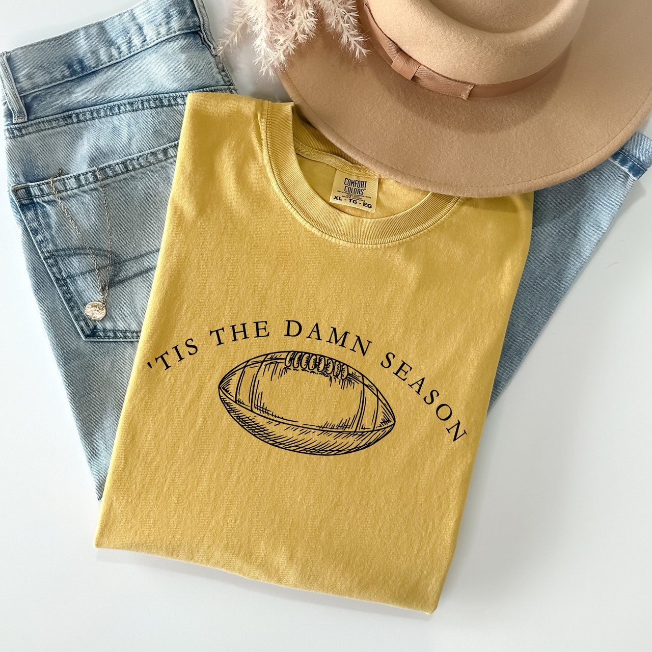 Tis The Damn Season Football Tailgate Party Limited Edition Collectible Comfort Colors Tee