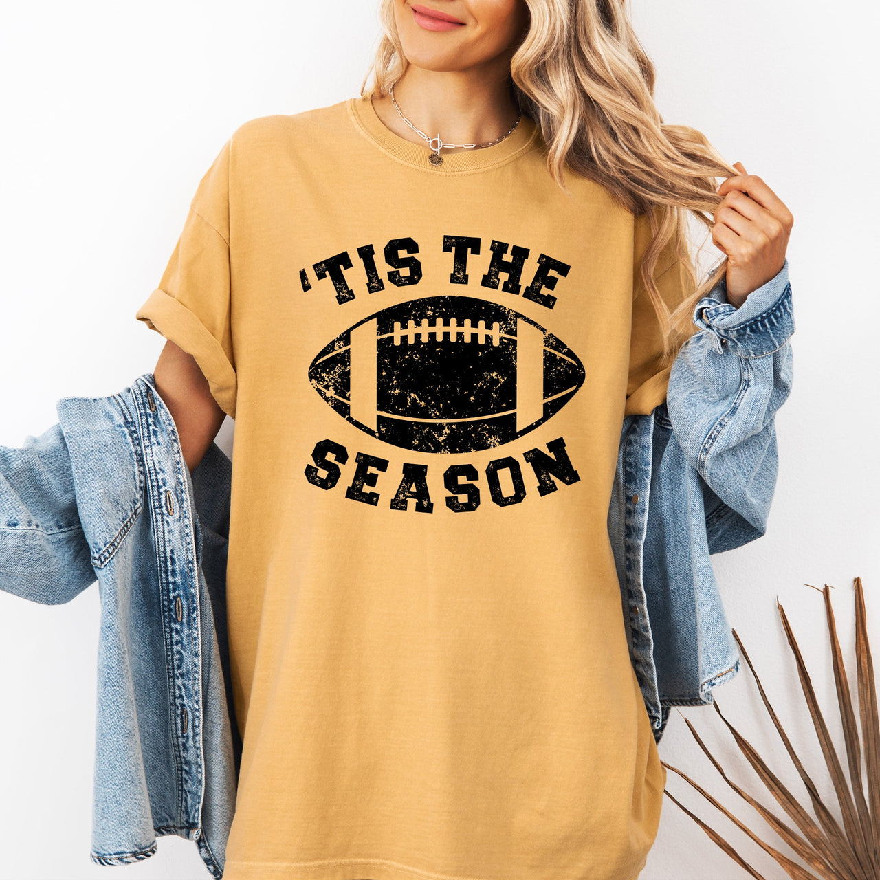Tis The Season Football Tailgate Party Touchdown Big Game Game Day Sports Enthusiast Comfort Colors Tee