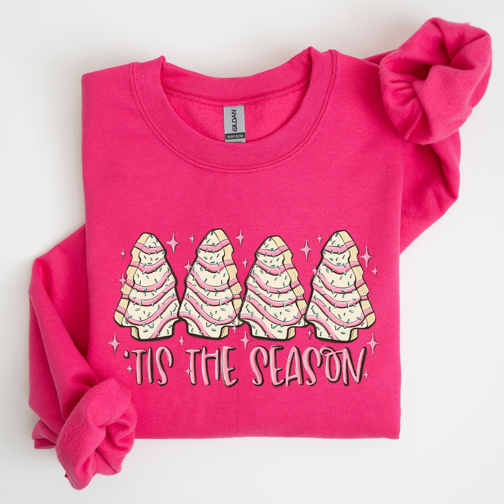 Tis The Season Christmas Cakes Santa Xmas Winter Holiday Cheer And Treats Sweatshirt