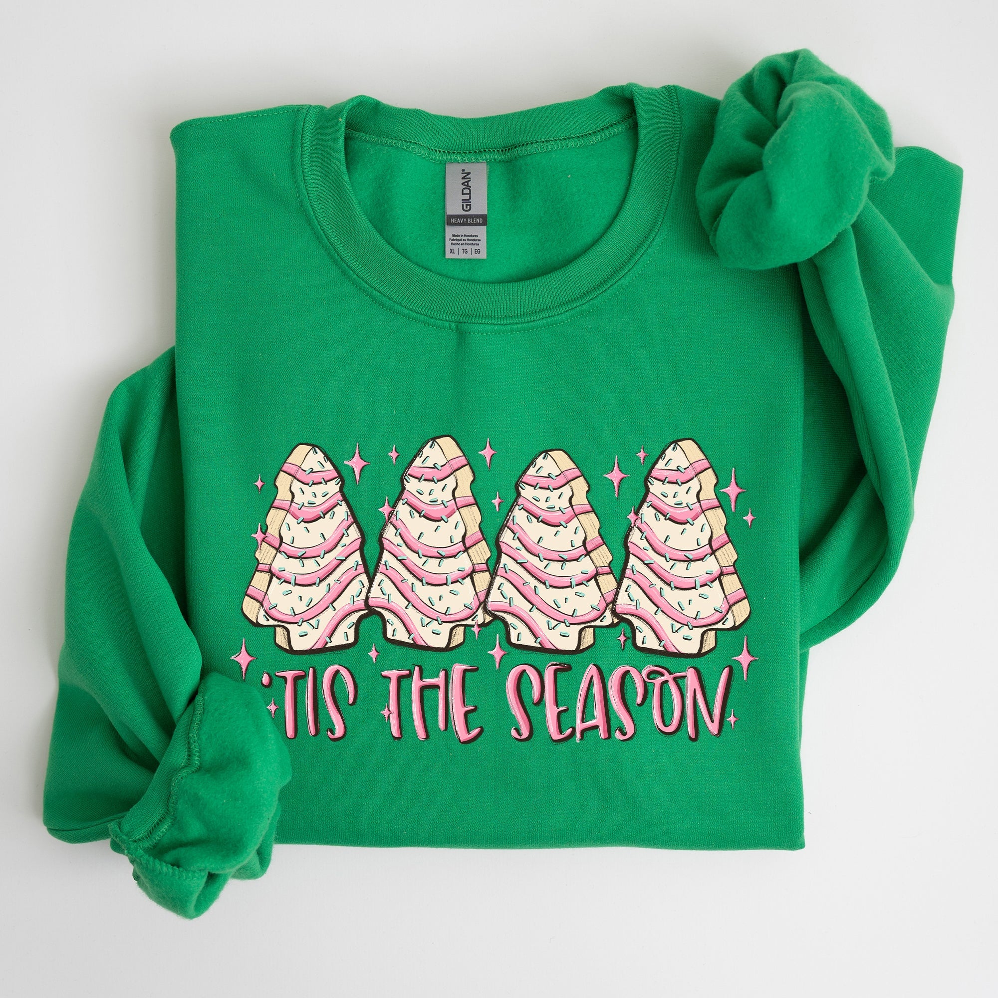 Tis The Season Christmas Cakes Santa Xmas Winter Holiday Cheer And Treats Sweatshirt