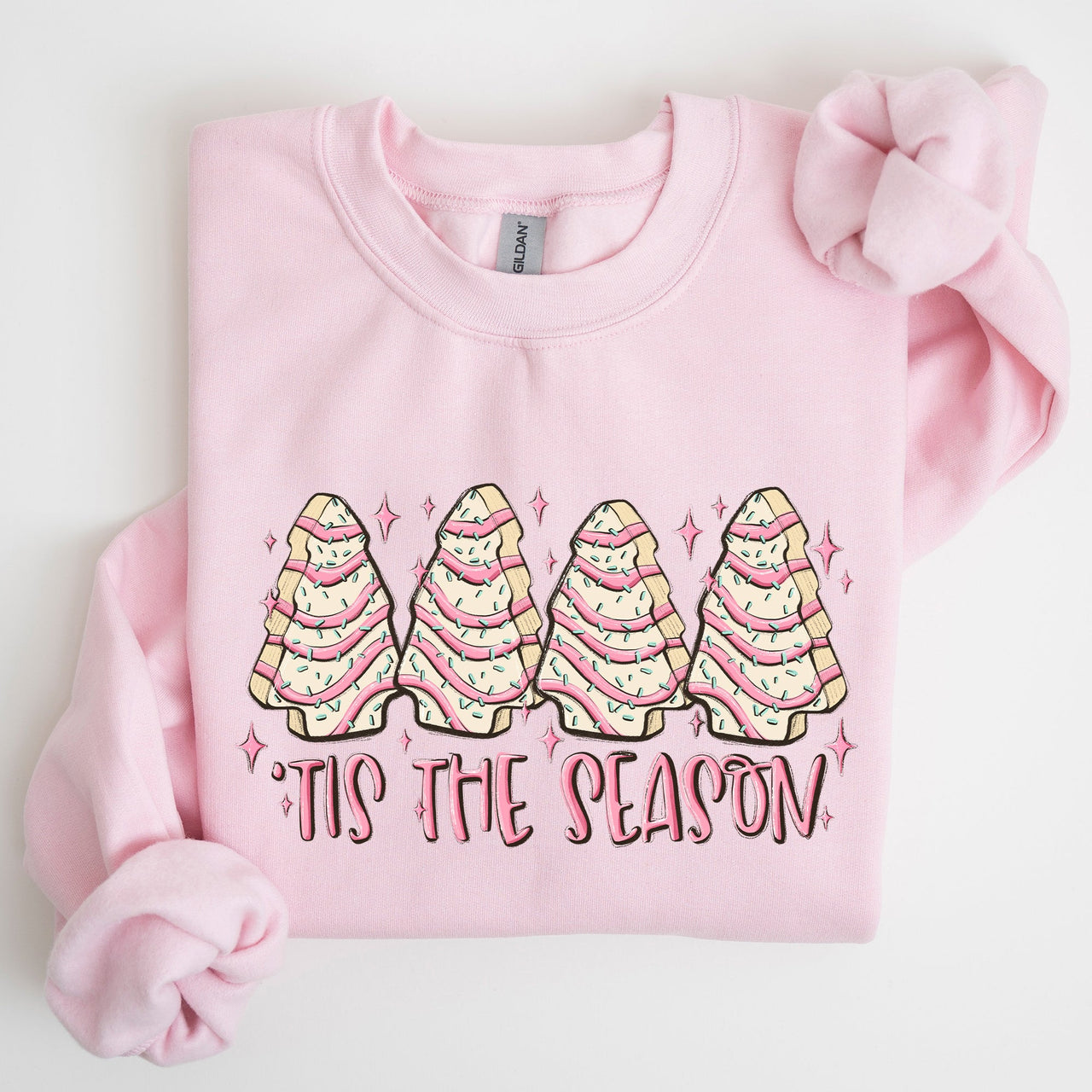 Tis The Season Christmas Cakes Santa Xmas Winter Holiday Cheer And Treats Sweatshirt