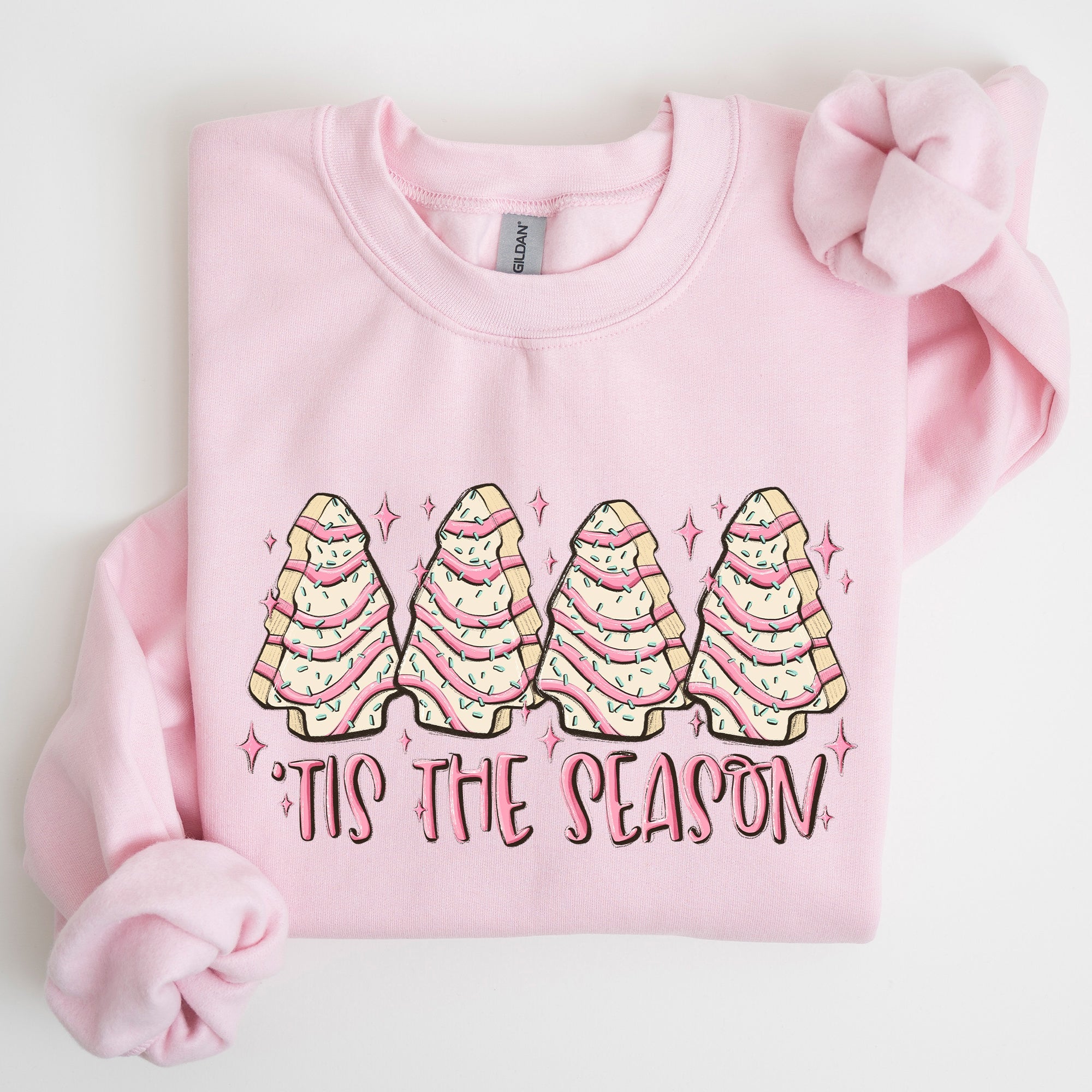 Tis The Season Christmas Cakes Santa Xmas Winter Holiday Cheer And Treats Sweatshirt