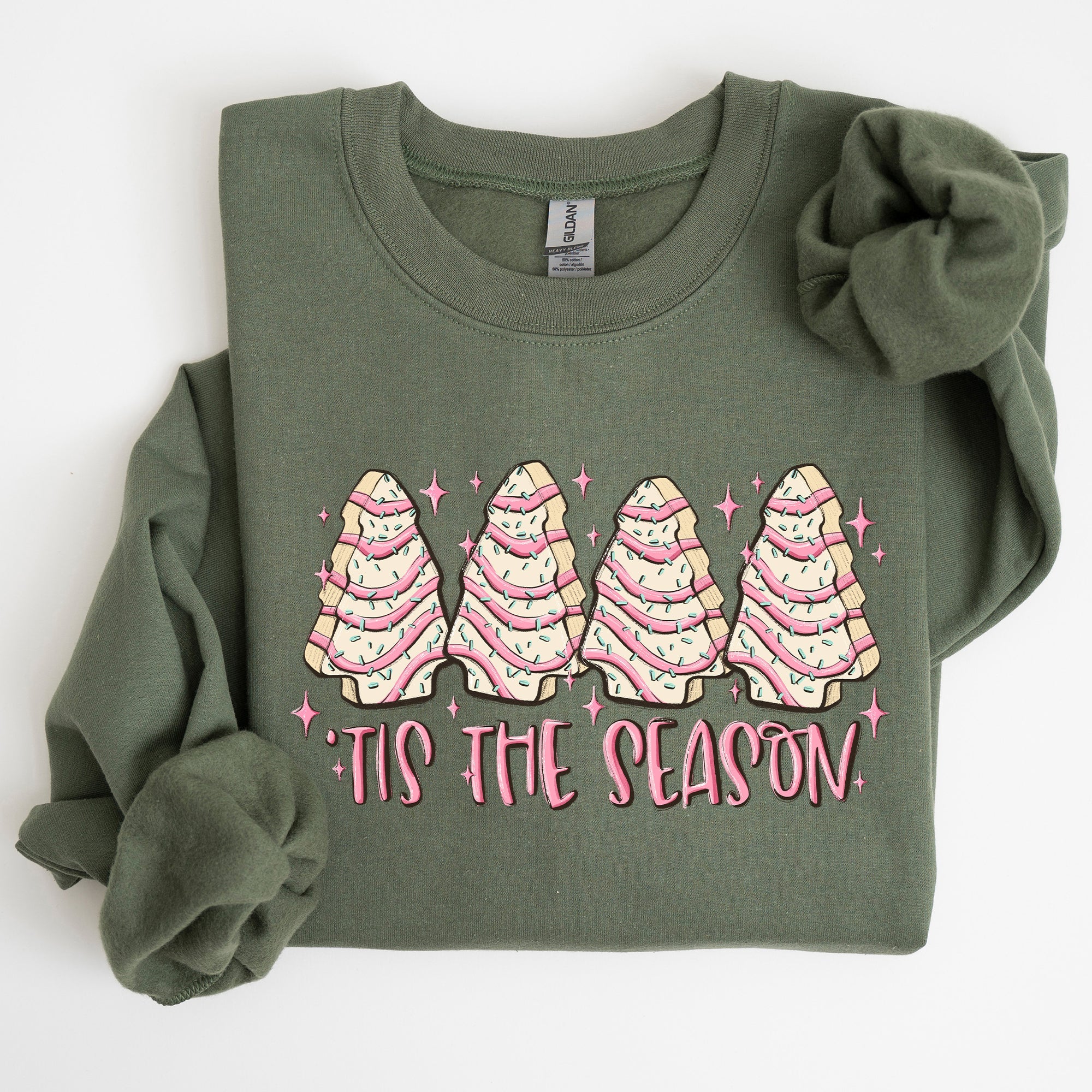 Tis The Season Christmas Cakes Santa Xmas Winter Holiday Cheer And Treats Sweatshirt