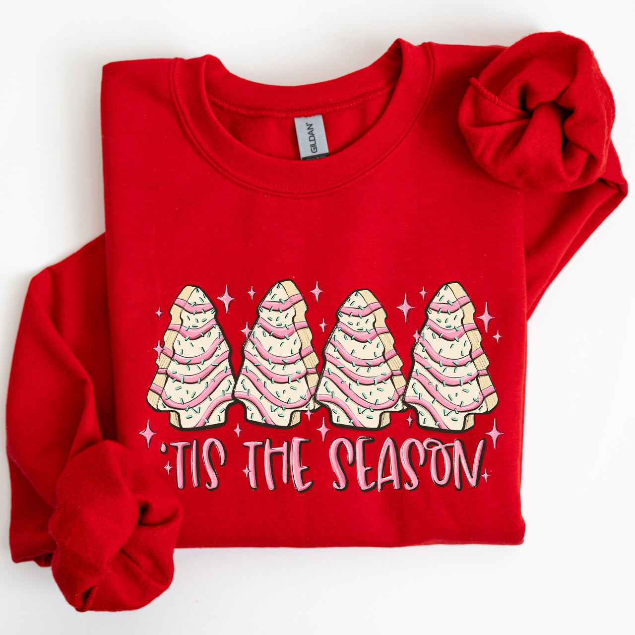 Tis The Season Christmas Cakes Santa Xmas Winter Holiday Cheer And Treats Sweatshirt