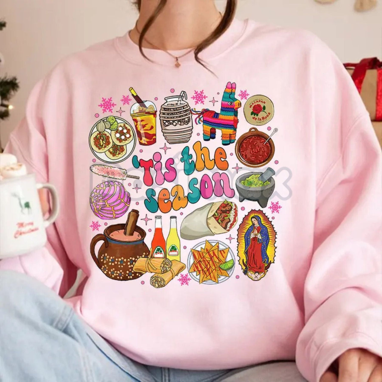 'Tis The Season' Christmas Sweatshirt | Classic Holiday Cheer Crewneck Jumper | Cozy Festive Apparel