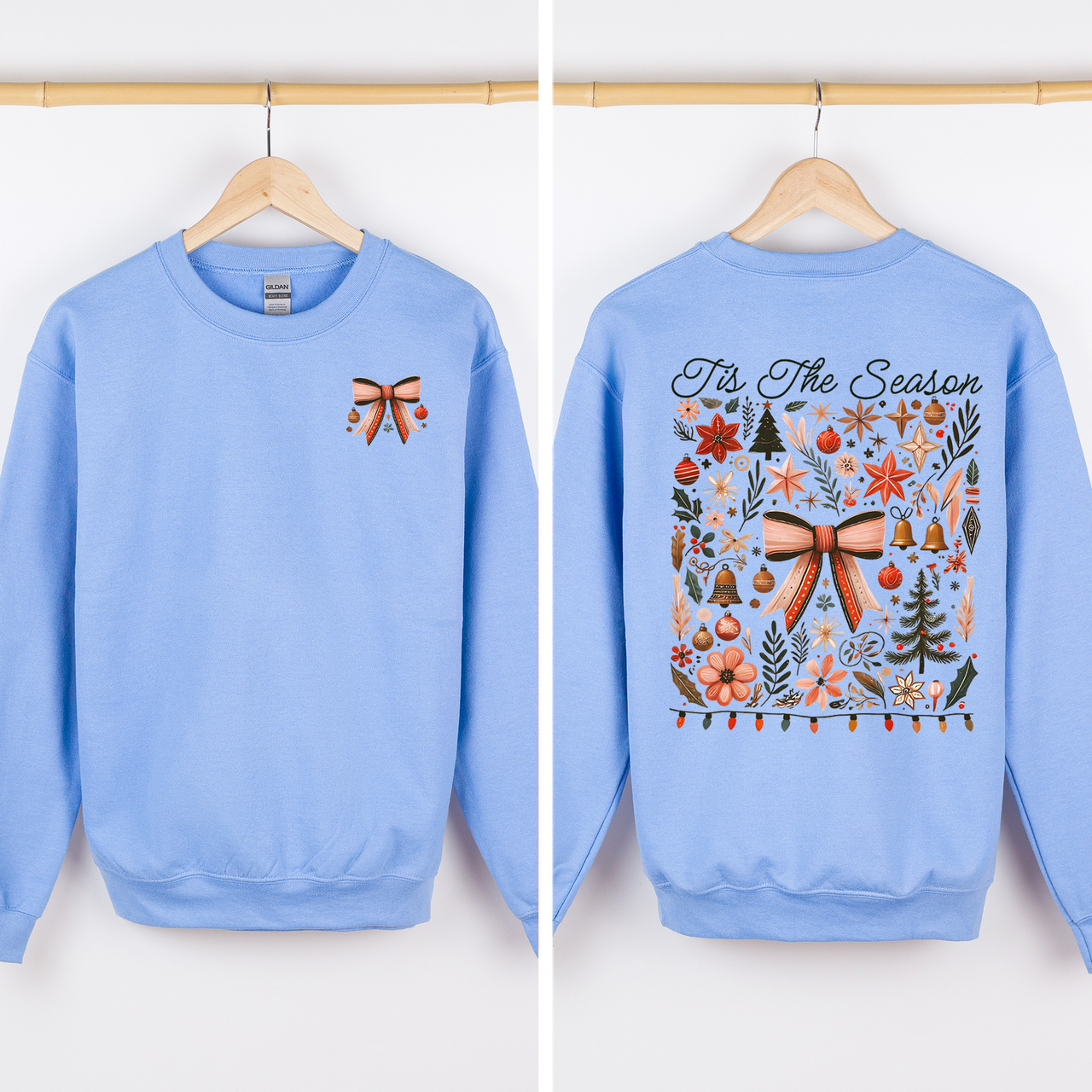 Tis The Season Santa Goose Front And Back I Like Them Real Thick And Sprucy Sweatshirt