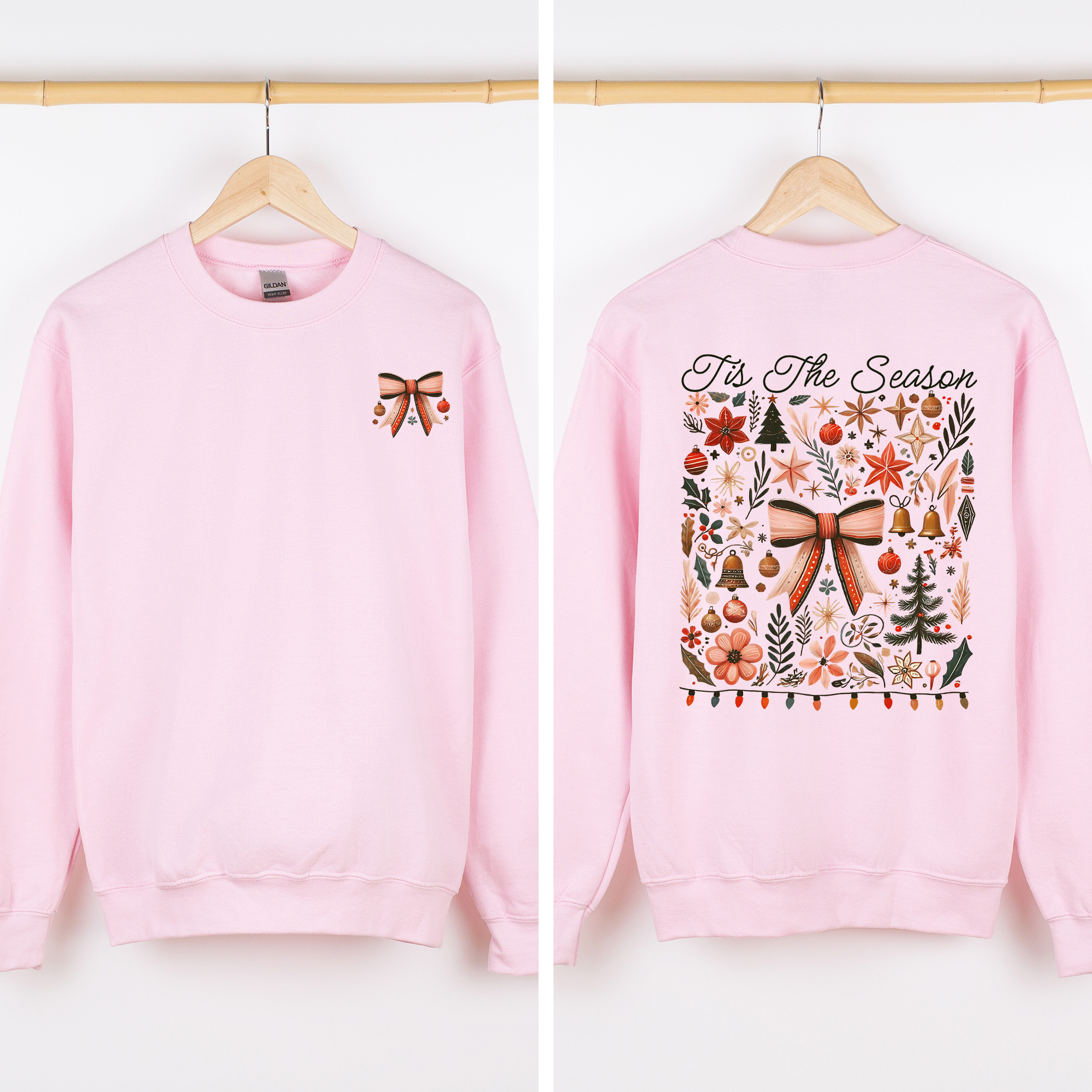 Tis The Season Santa Goose Front And Back I Like Them Real Thick And Sprucy Sweatshirt