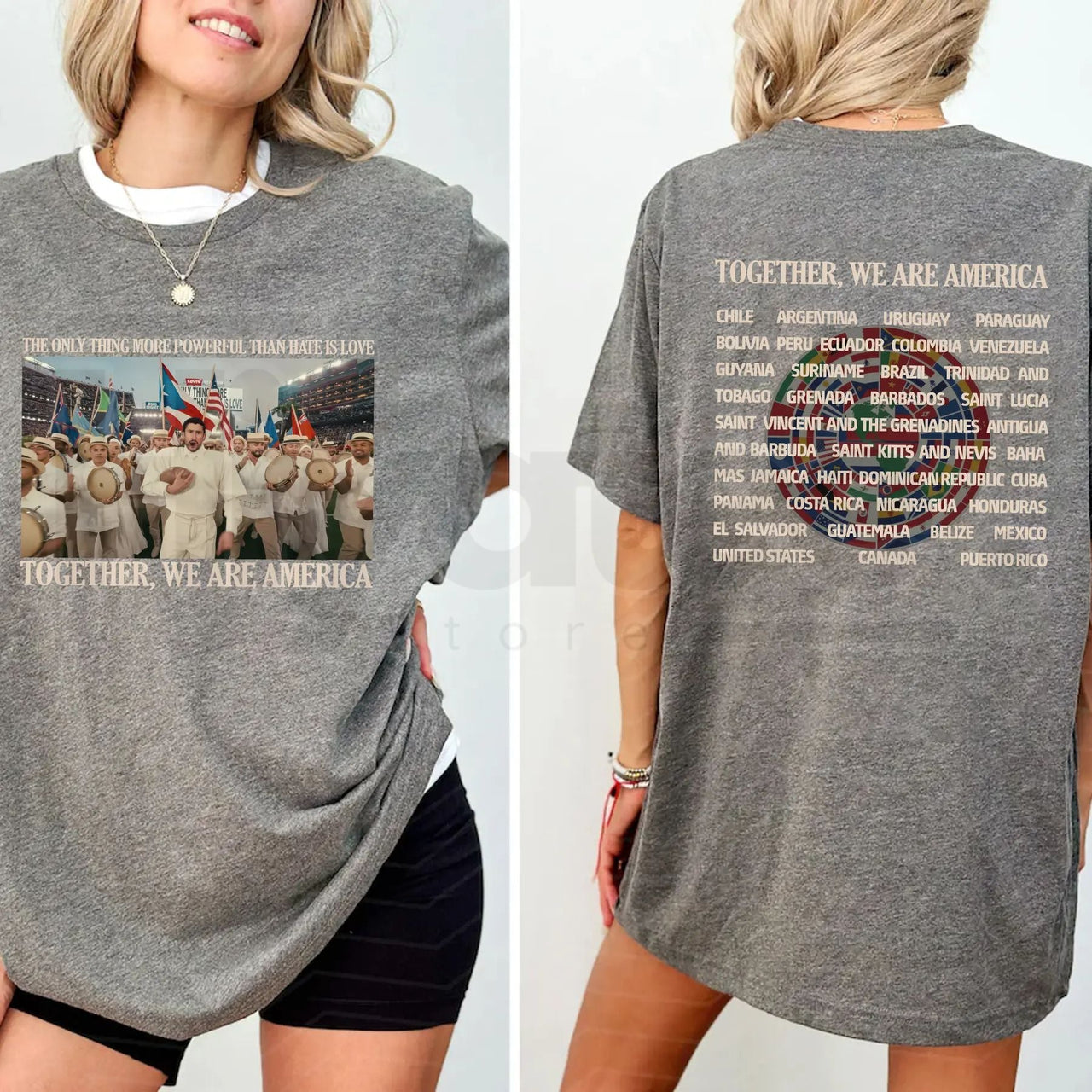 Together We Are America – Bunny Bowl 2-Sided 100% Cotton Unisex Tee