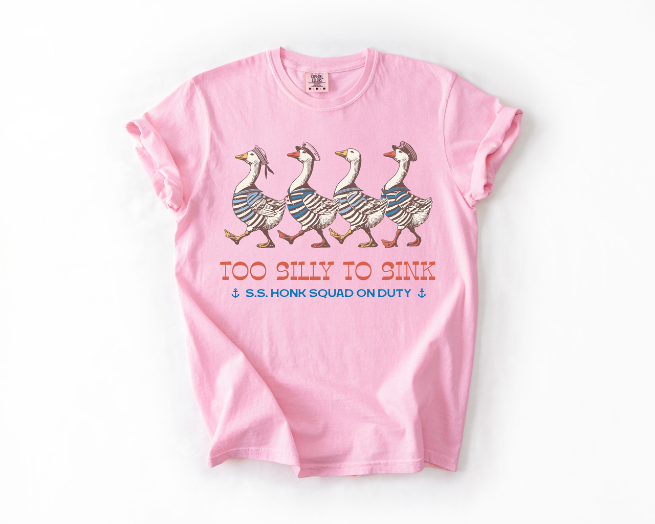 Too Silly To Sink Goose Beach Vacation Summer Travel Sundrenched Holiday Sun Edition Comfort Colors Tee