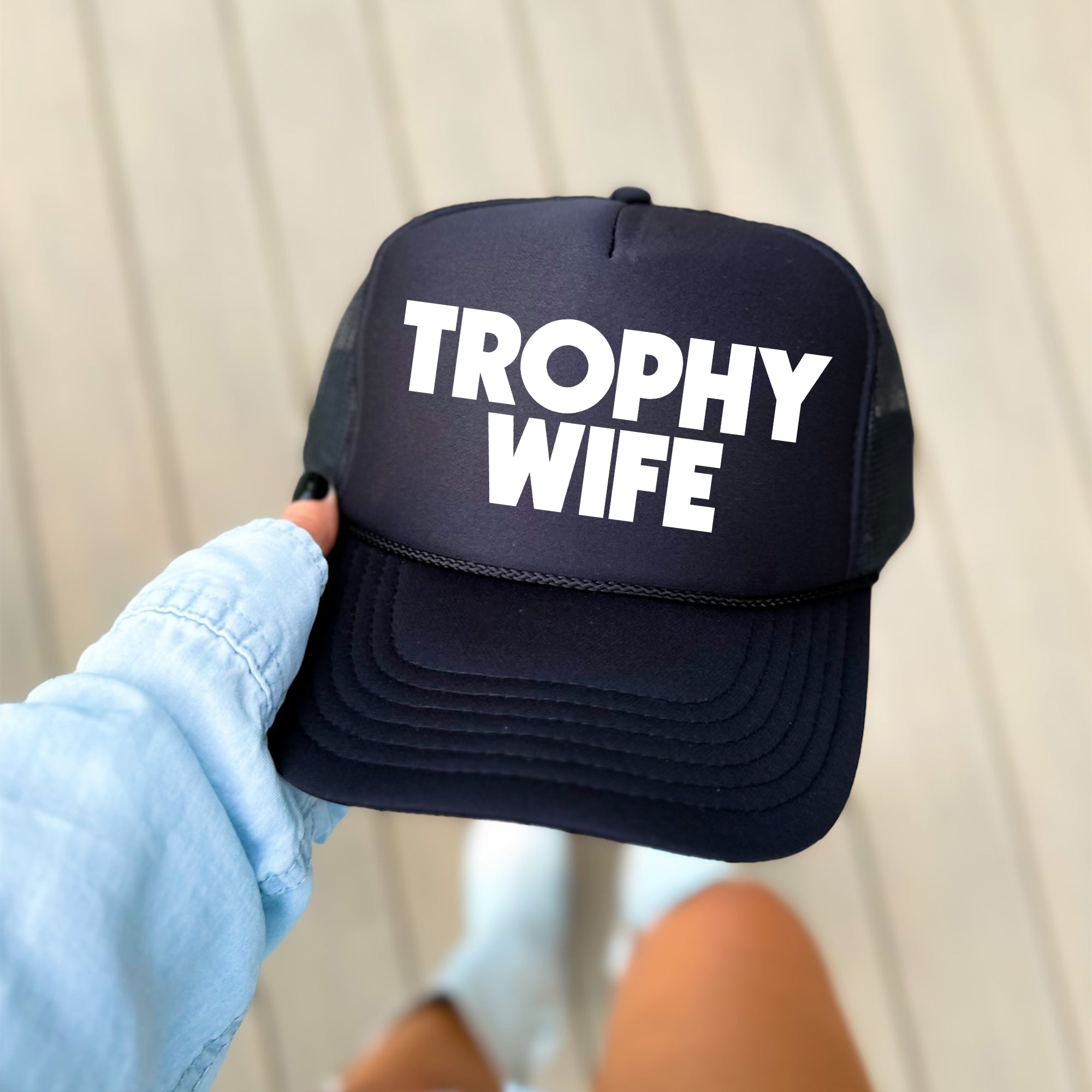 Trophy Wife Sassy Funny Bold Statement About Modern Relationships And Confidence Trucker Hat