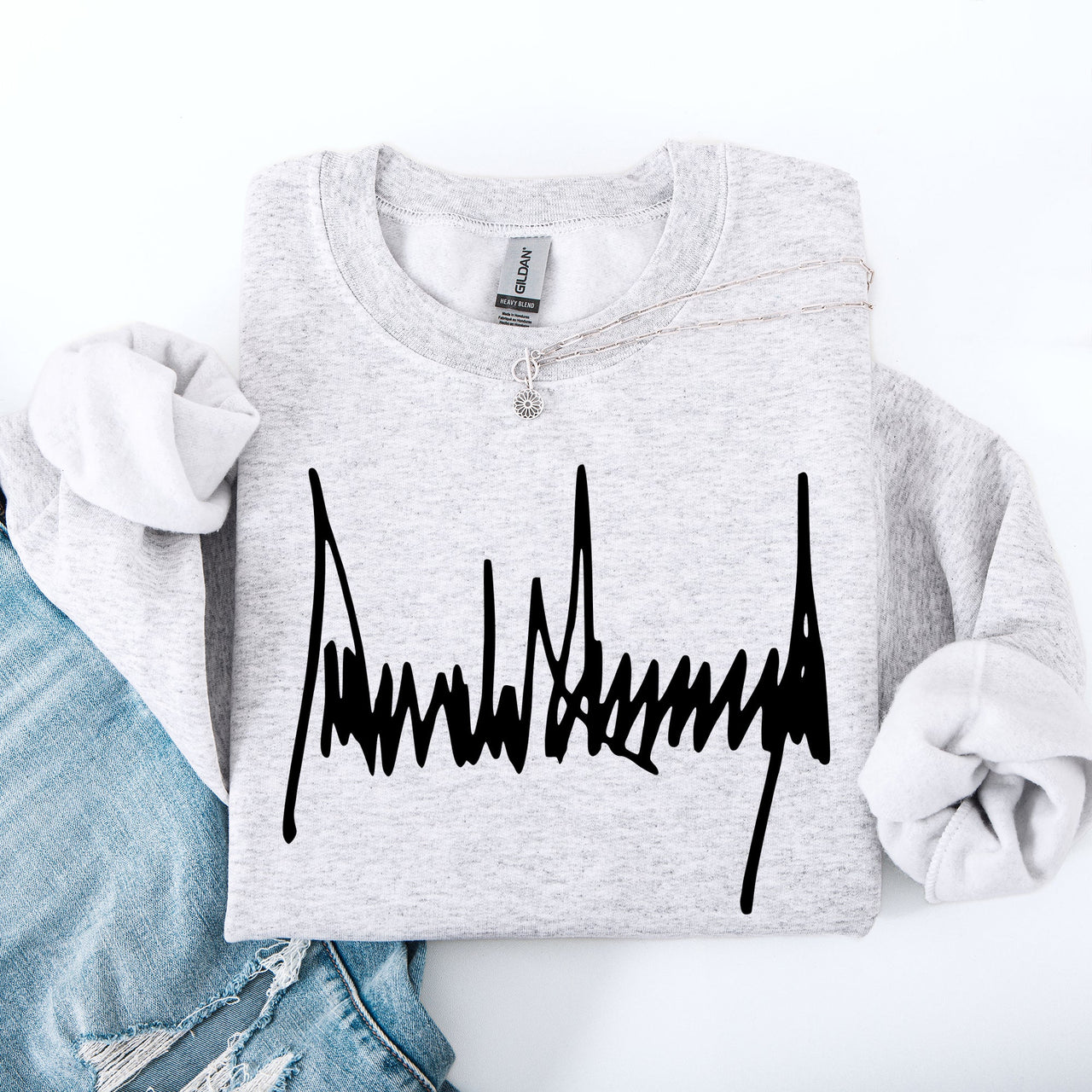 Trump Signature Patriotic USA 4th Of July Political Statement Limited Edition Sweatshirt