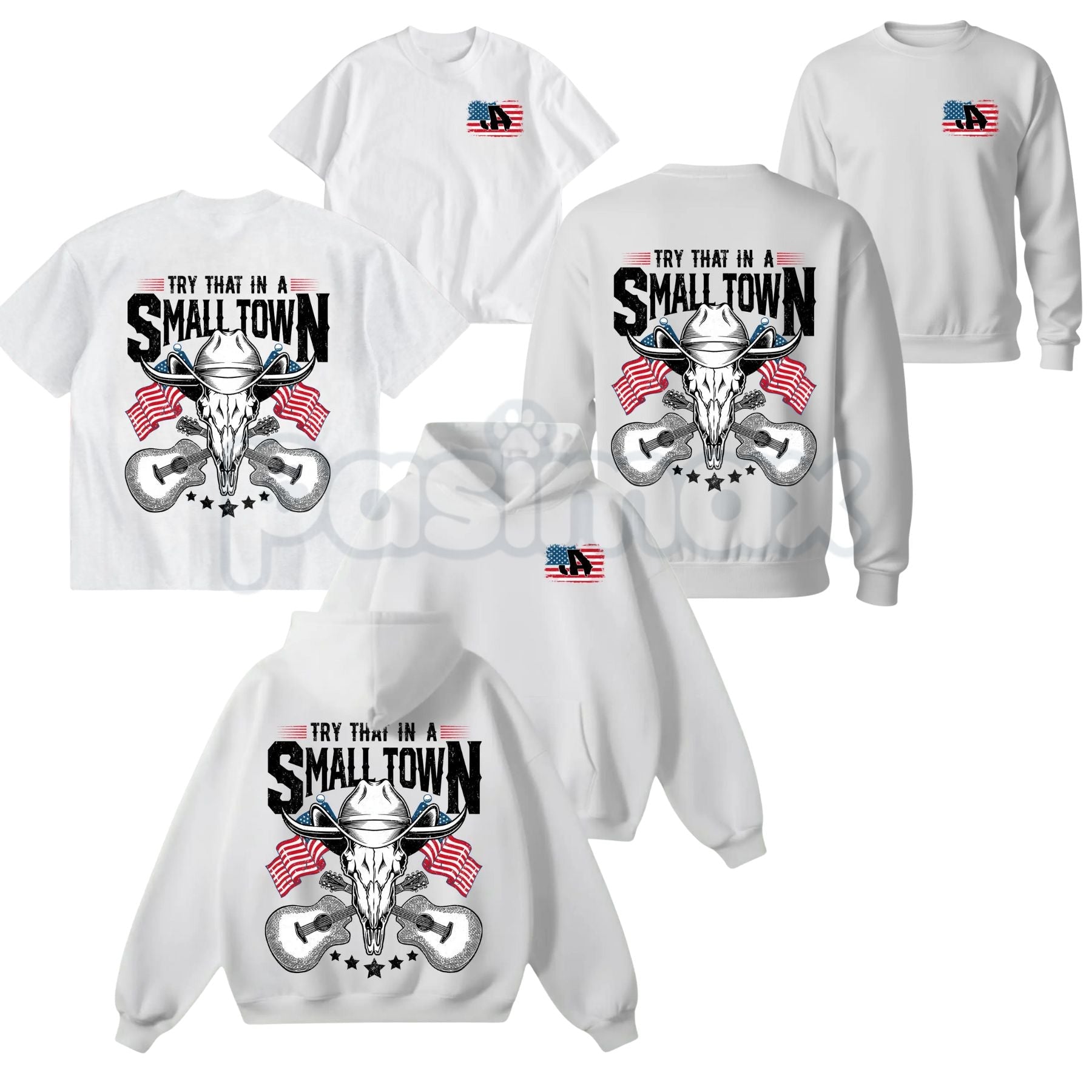 Try That In A Small Town Hoodie – Vintage Country Music JA Shirt & Retro Western Movie Sweatshirt