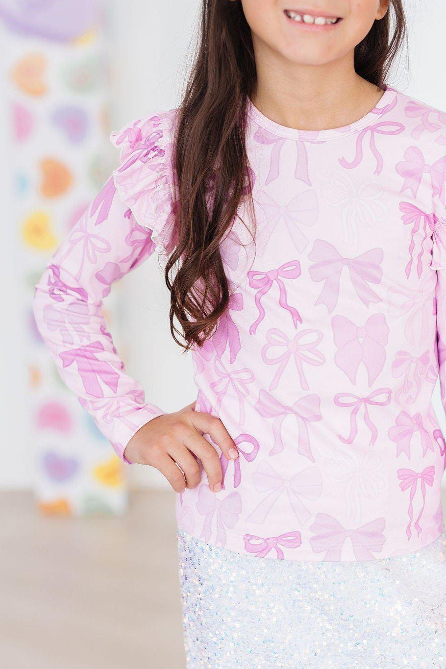 SALE Twinkle Ties L/S Ruffle Tee