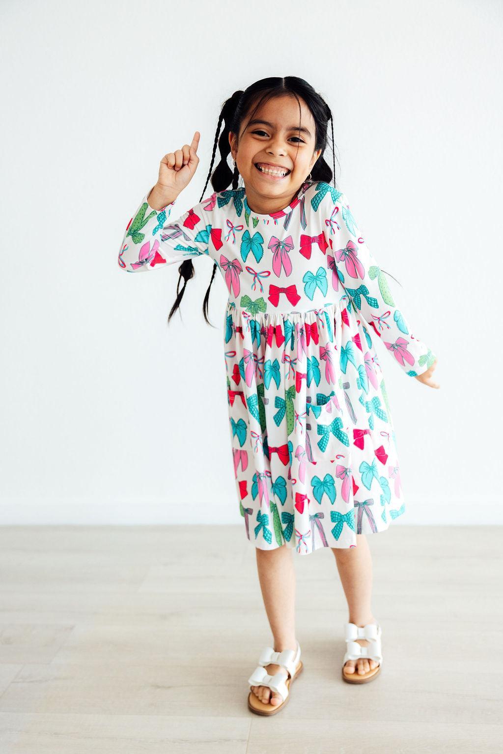 Twirls & Ties L/S Pocket Twirl Dress