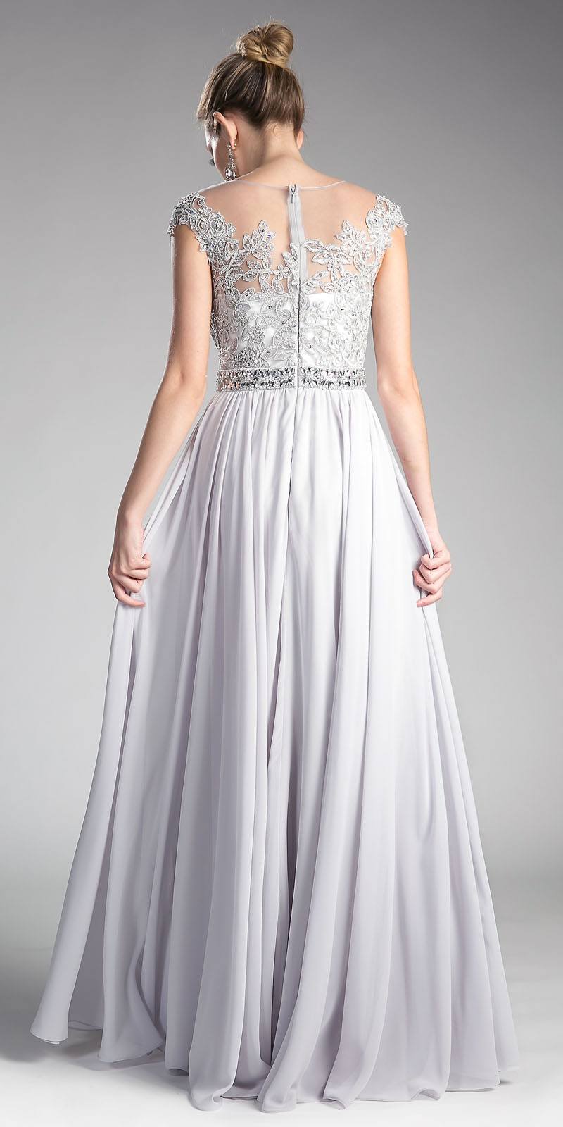 CLEARANCE - Cinderella Divine UJ0011 Cap Sleeved Long Dress (Size S)