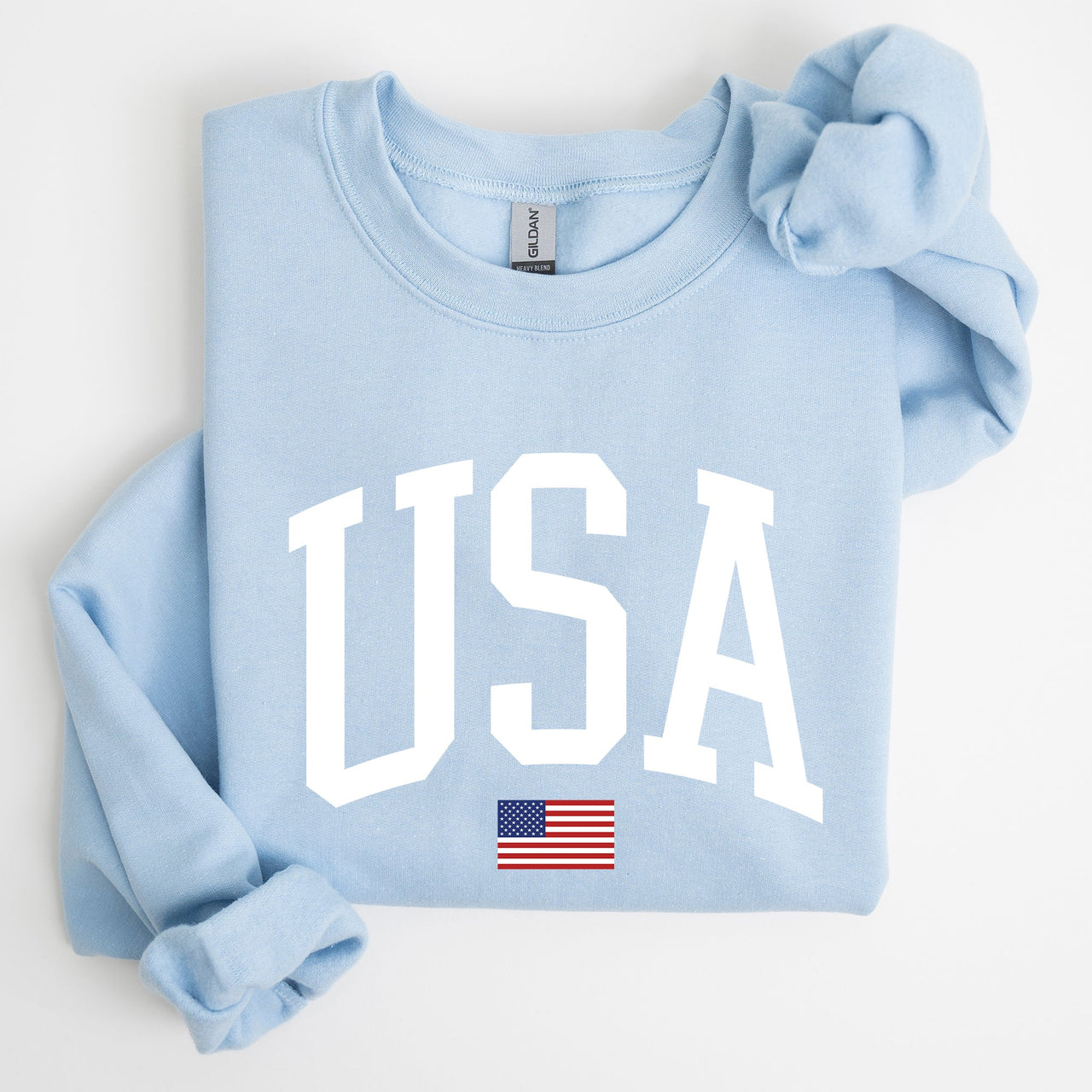 USA Flag America Patriotic Fourth Of July National Pride Emblem Vintage Stars And Stripes Design Sweatshirt