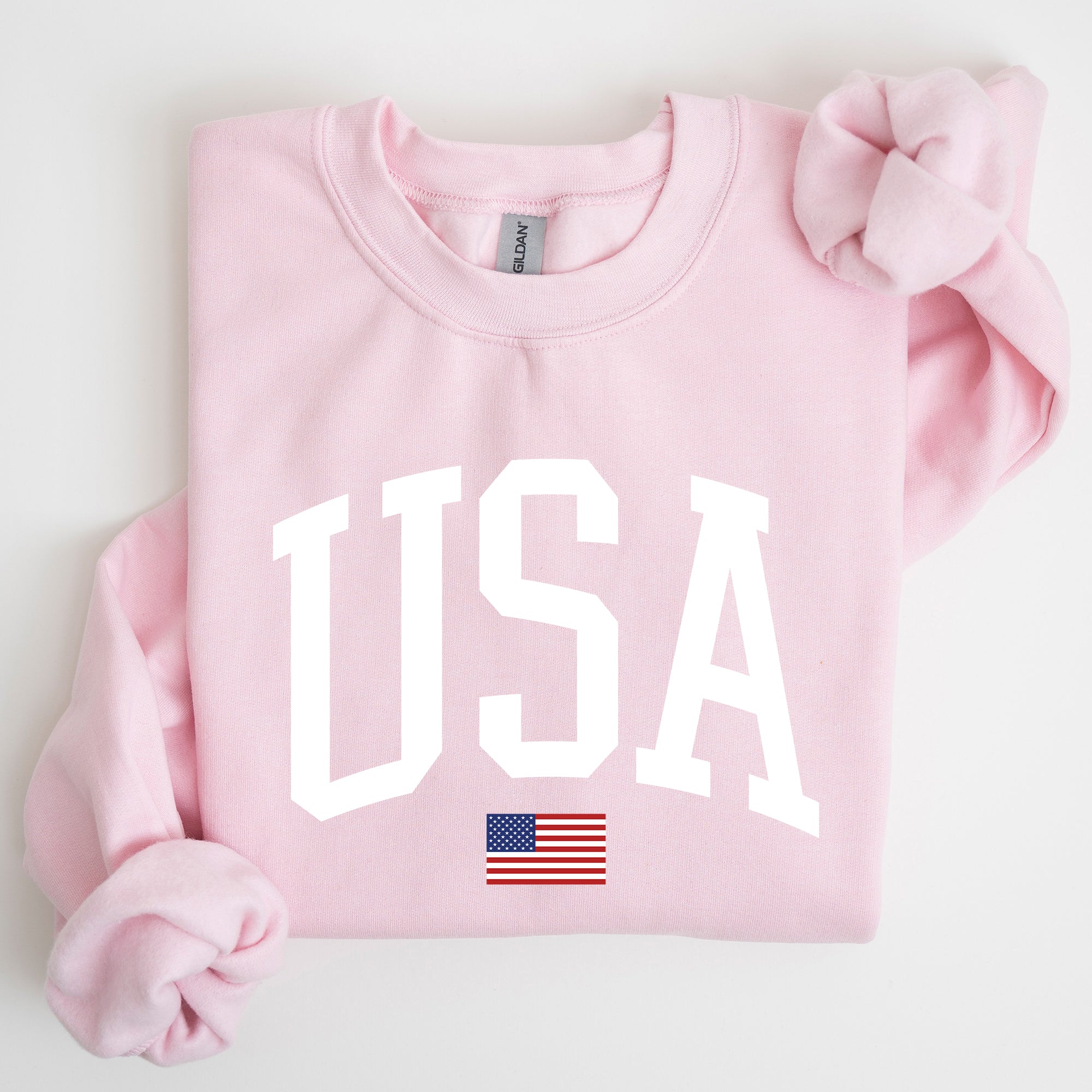 USA Flag America Patriotic Fourth Of July National Pride Emblem Vintage Stars And Stripes Design Sweatshirt